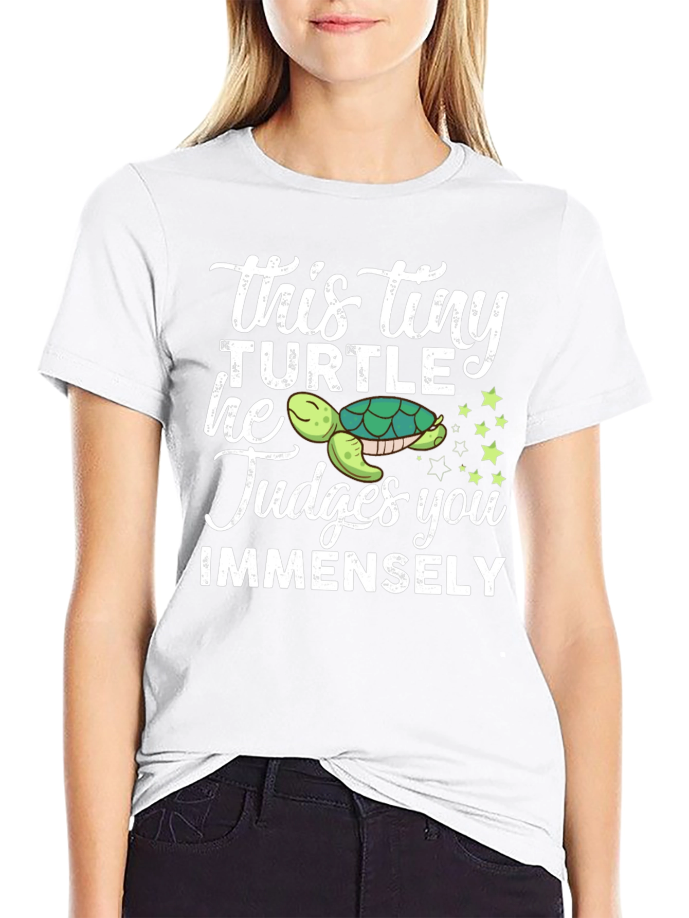 This Tiny Turtle Judges You Funny Graphic Tee