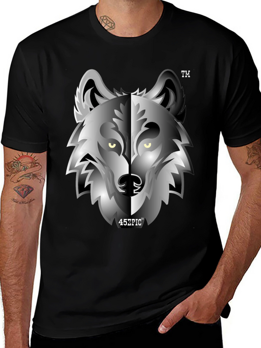 Epic Wolf Graphic Tee - Black Crew Neck T-Shirt