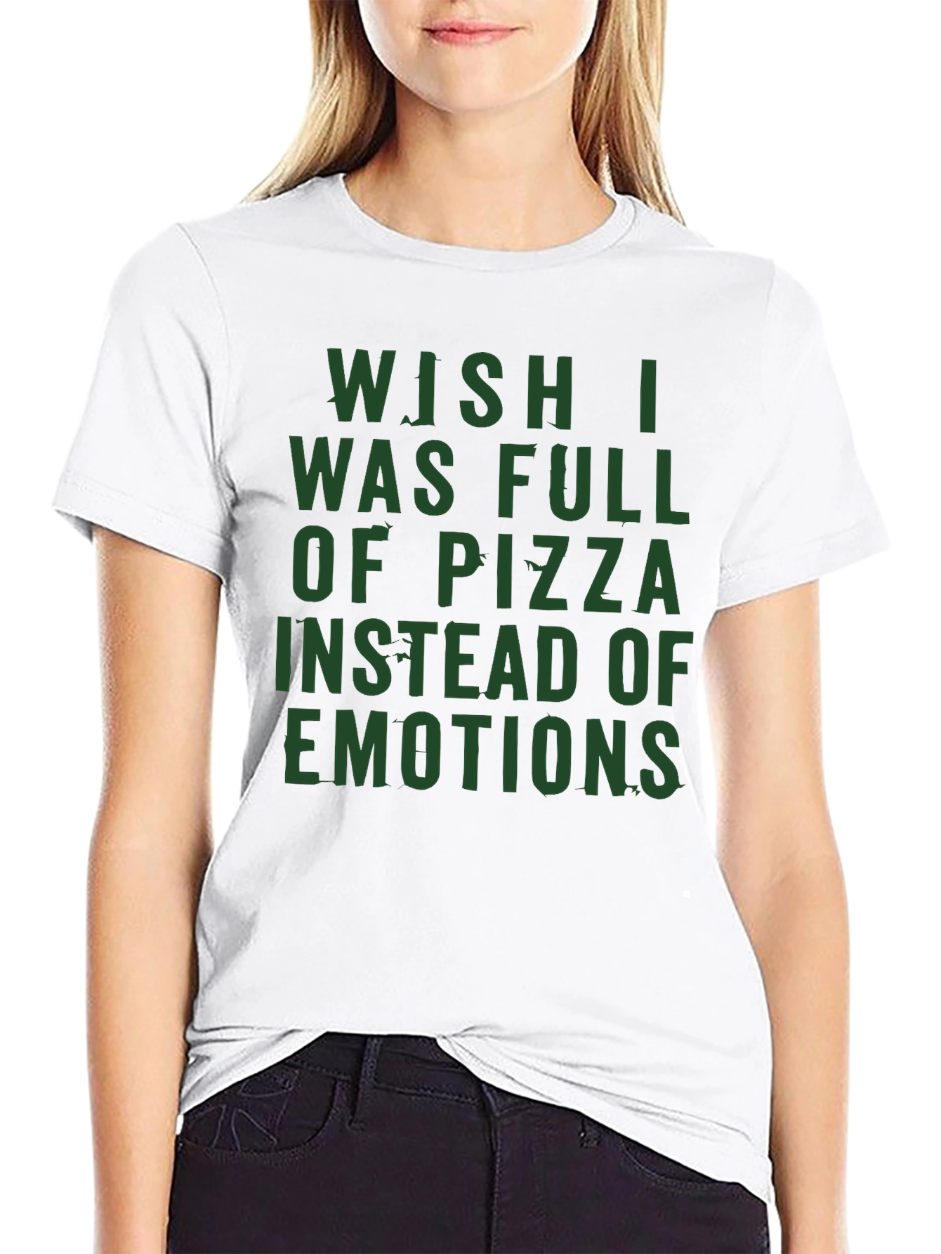 Pizza & Emotions Graphic Tee - Funny Statement T-Shirt