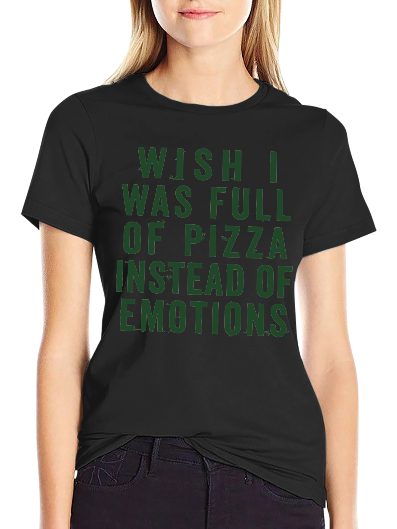 Pizza & Emotions Graphic Tee - Funny Statement T-Shirt