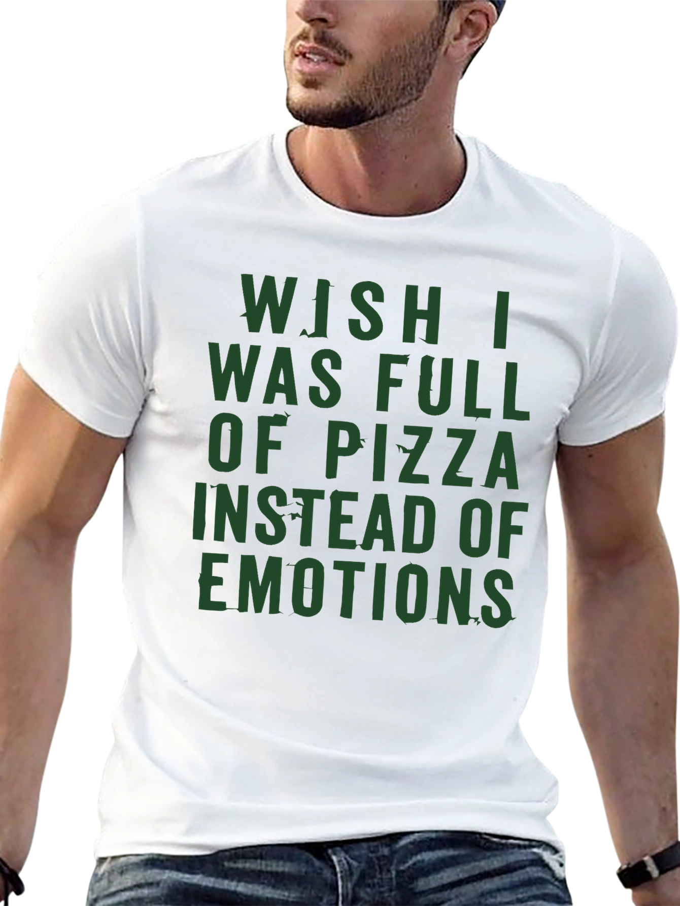 Pizza & Emotions Graphic Tee - Funny Statement T-Shirt