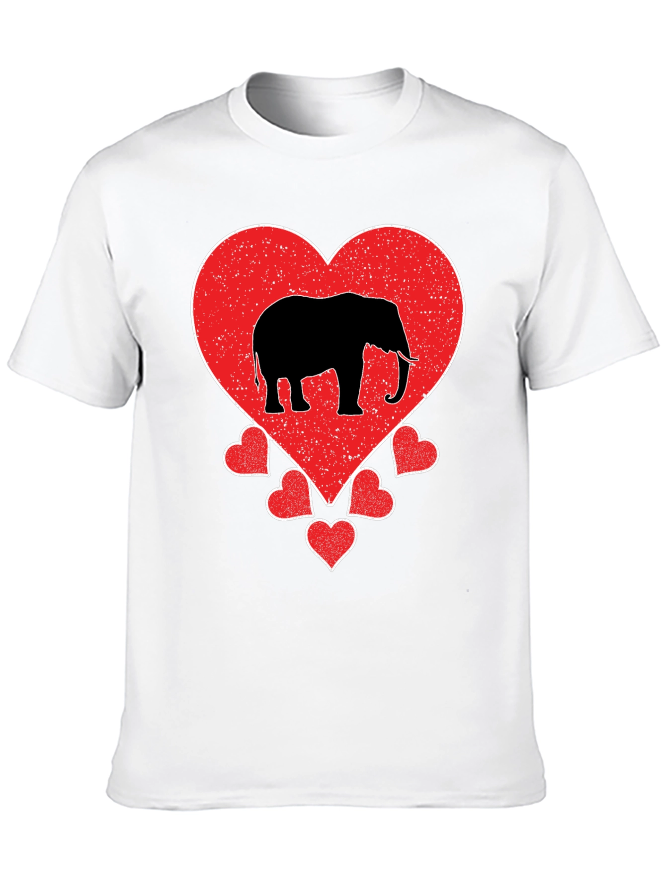 Elephant Heart Graphic T-Shirt - Black
