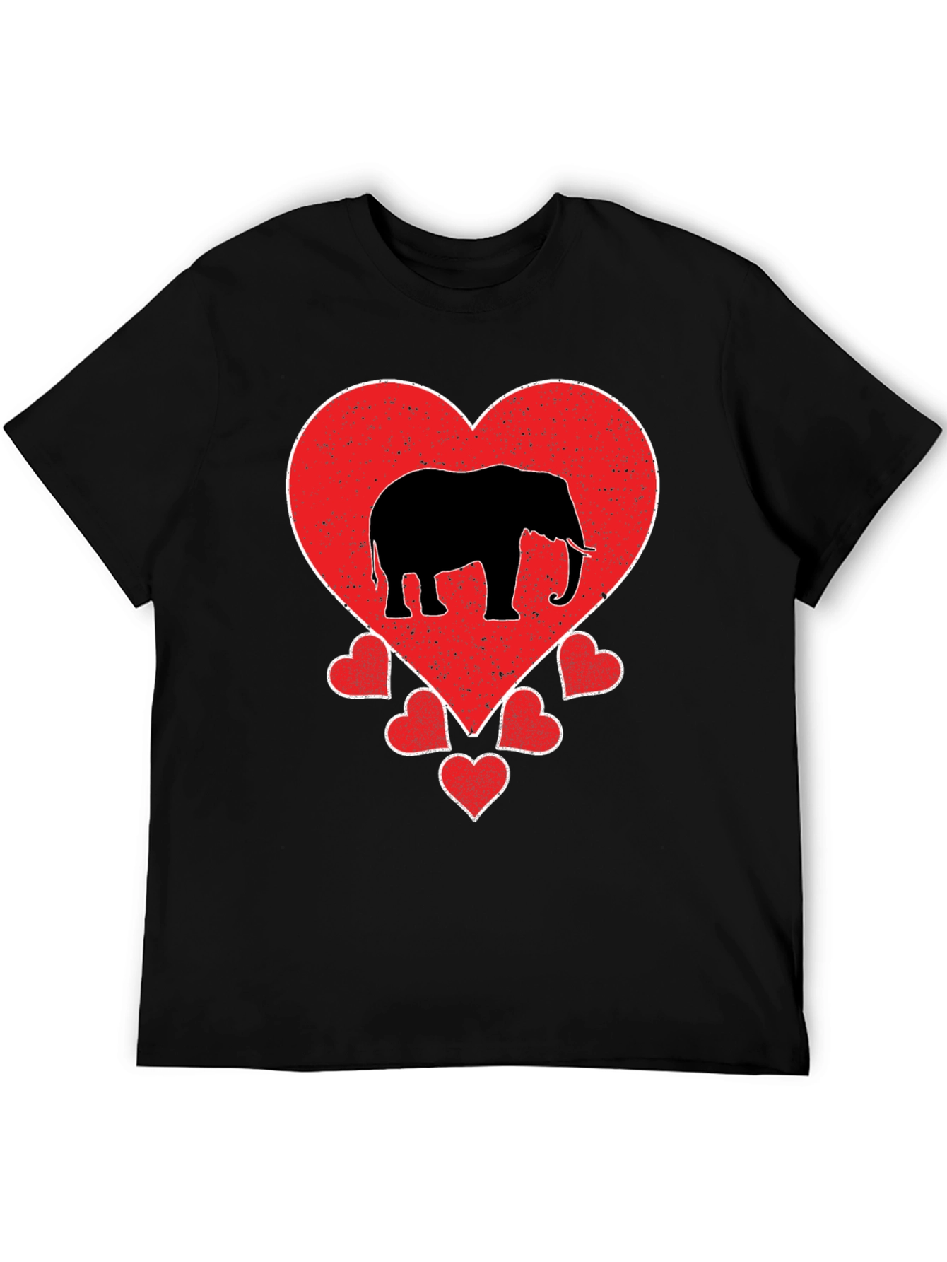 Elephant Heart Graphic T-Shirt - Black