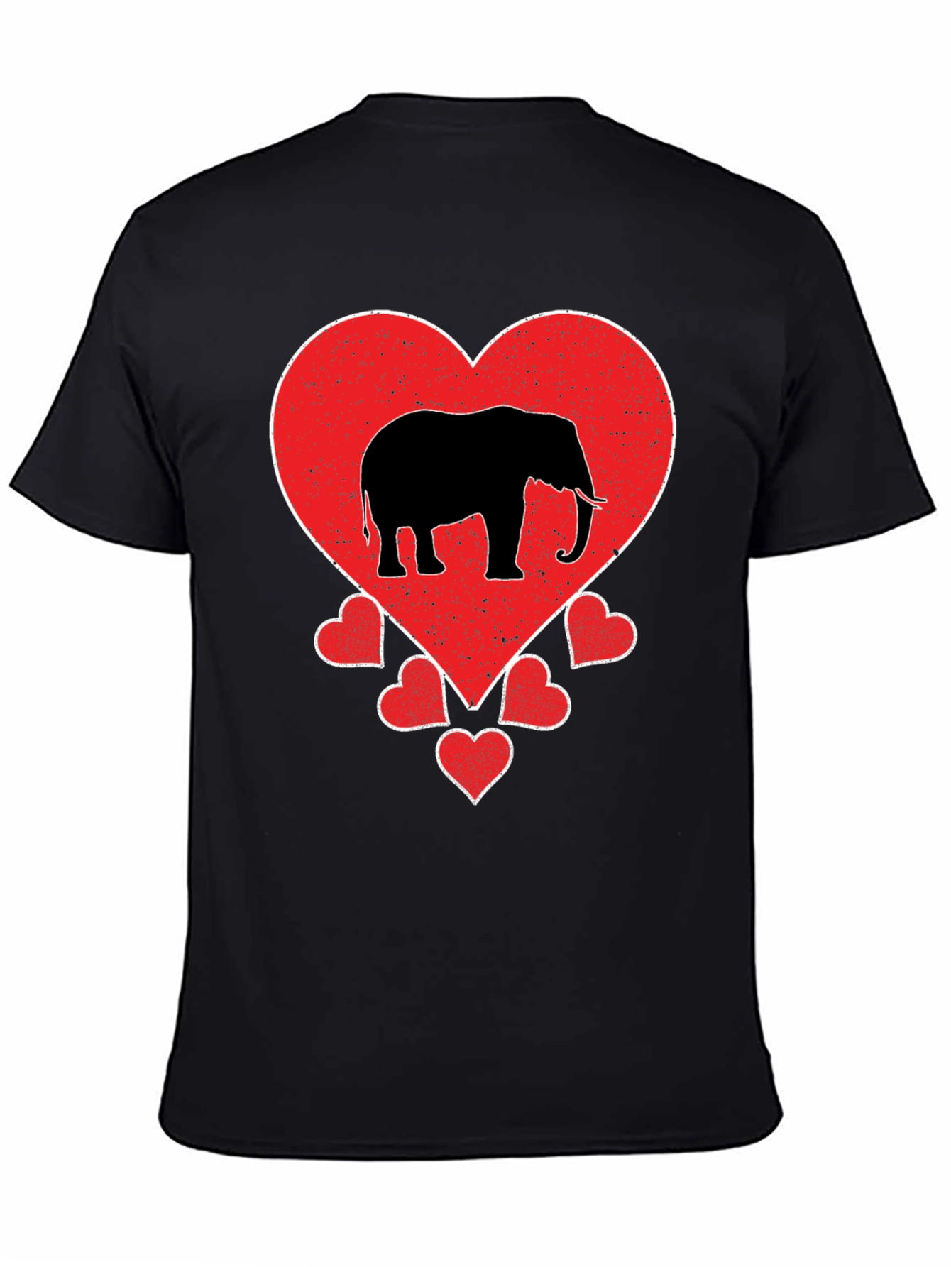 Elephant Heart Graphic T-Shirt - Black