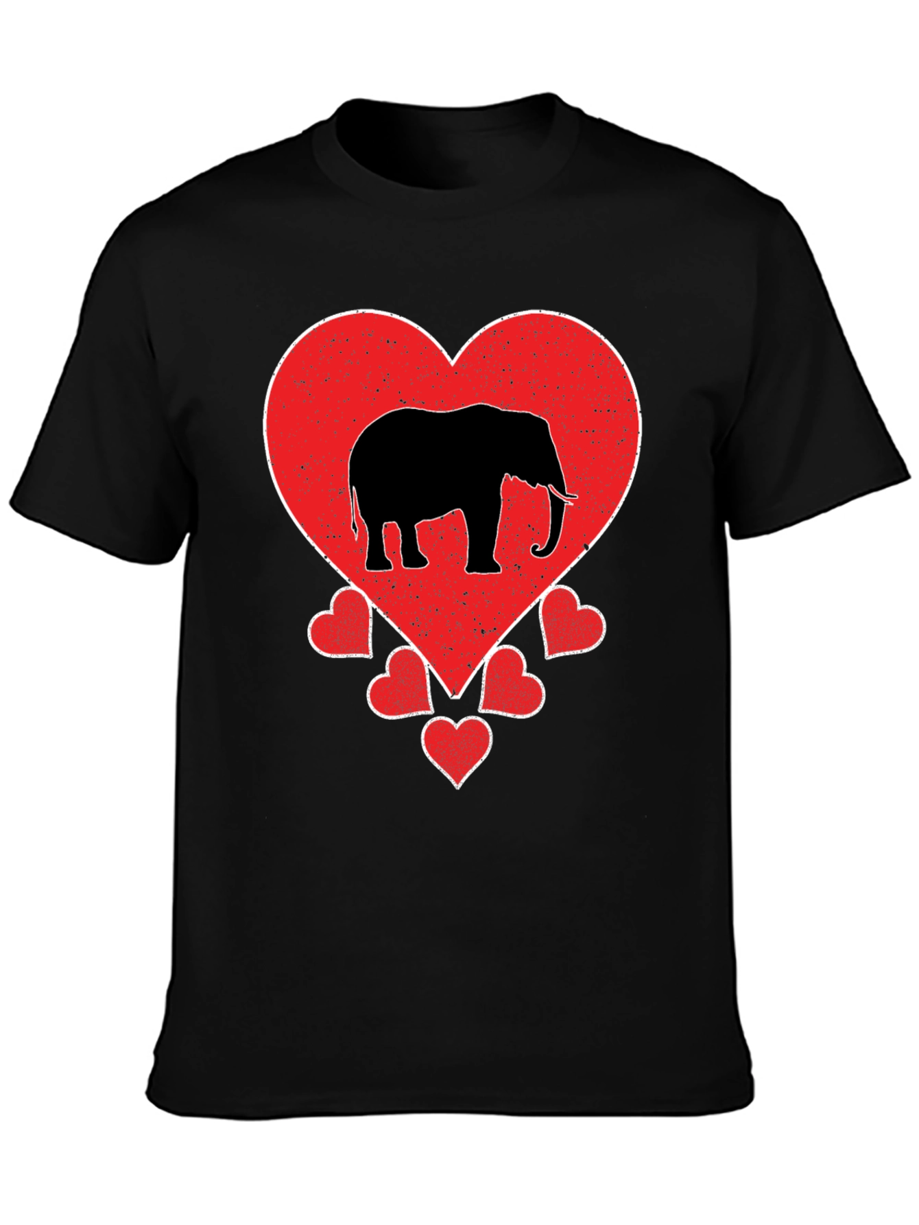 Elephant Heart Graphic T-Shirt - Black