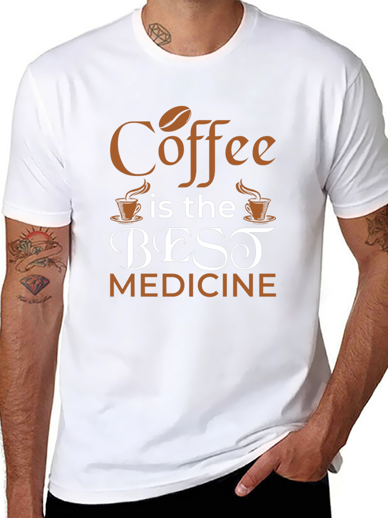 Coffee Is The Best Medicine T-Shirt - Black