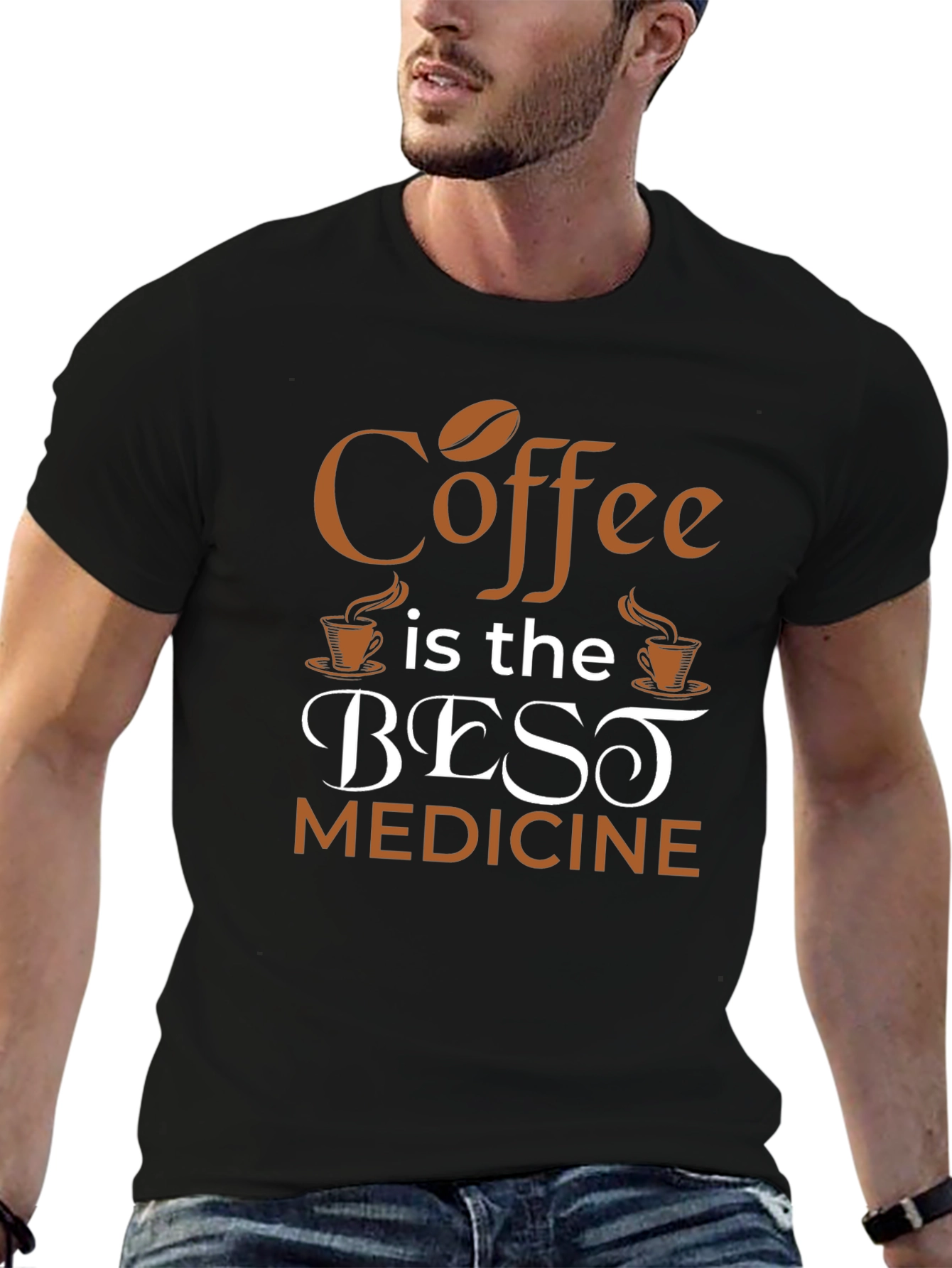 Coffee Is The Best Medicine T-Shirt - Black