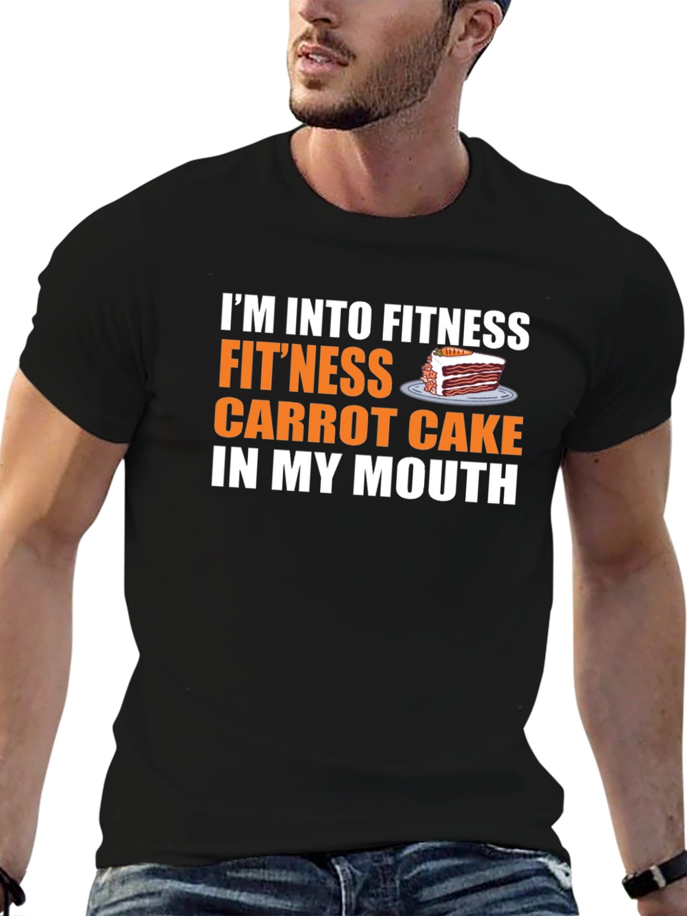 Fitness Carrot Cake T-Shirt Funny Foodie Tee
