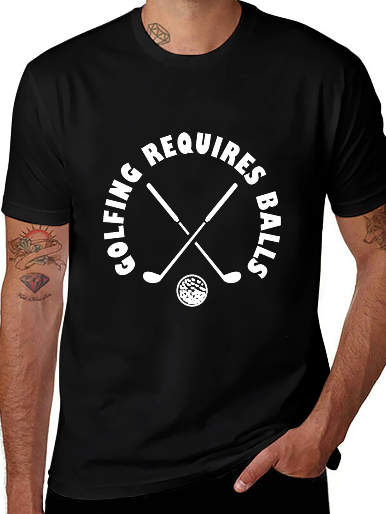 Golfing Requires Balls T-Shirt Funny Golfer Tee