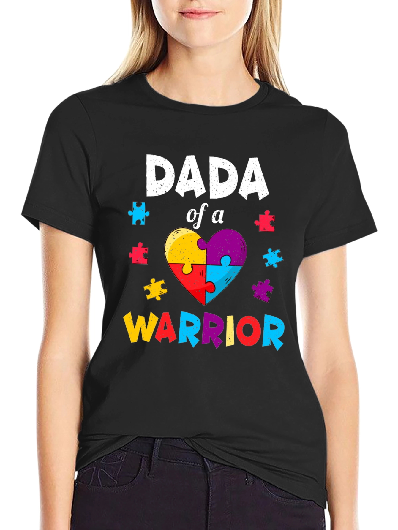 Dada of a Warrior T-Shirt Autism Awareness