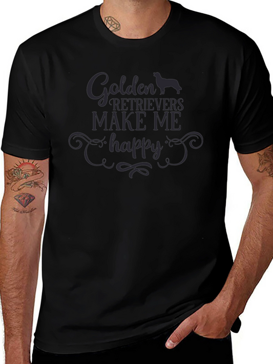 Golden Retrievers Make Me Happy T-Shirt