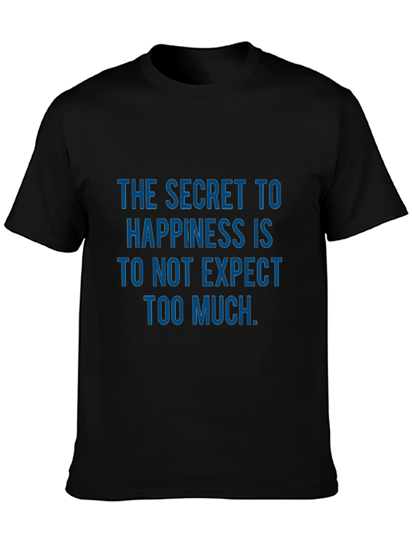 Secret to Happiness Graphic Print Tee - Black