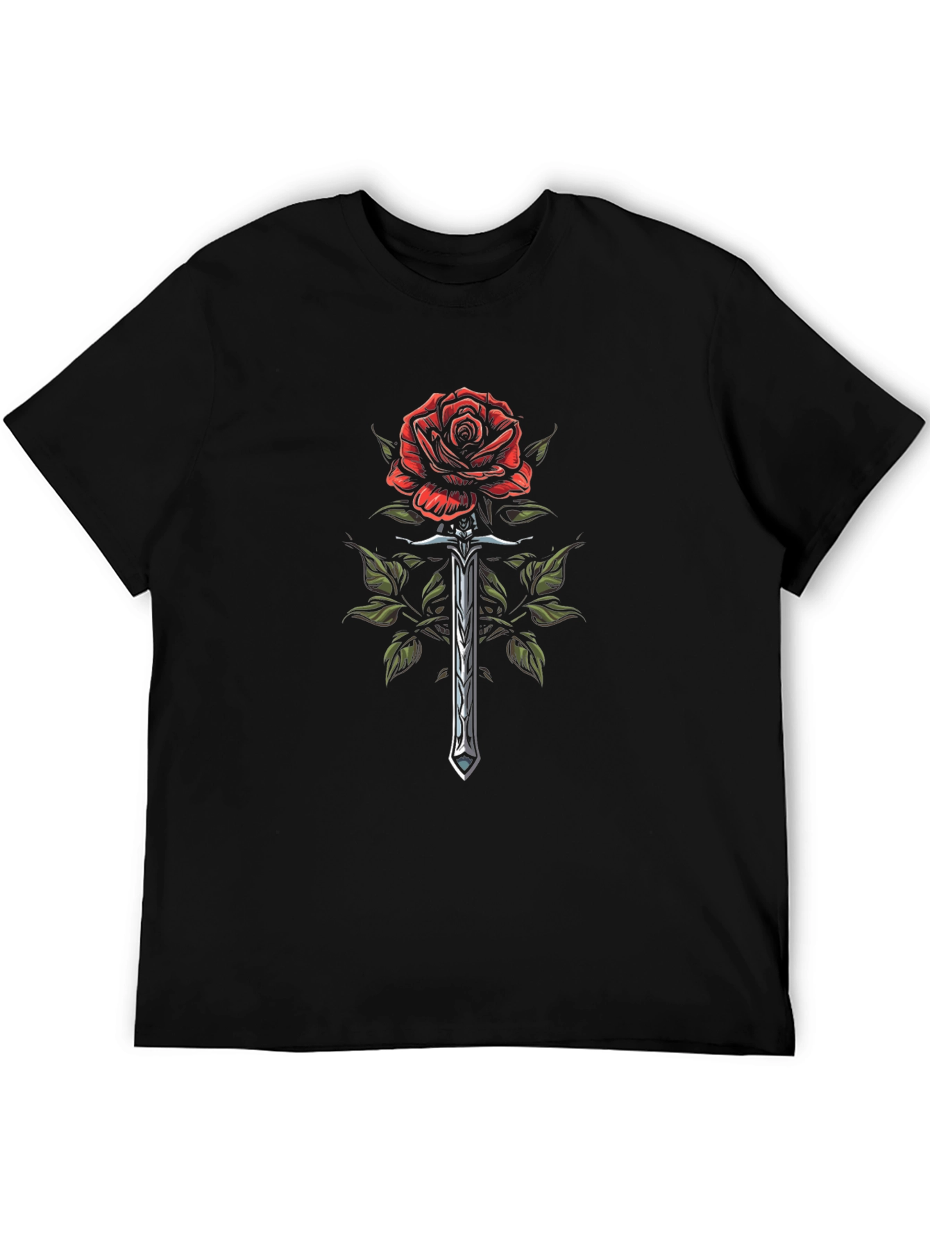 Rose and Sword Graphic T-Shirt