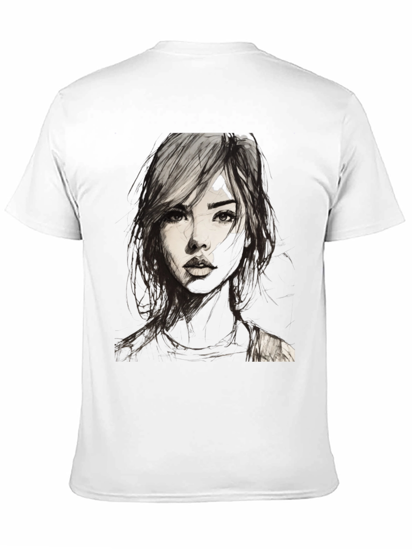 Graphic Tee - Woman Portrait Black T-Shirt
