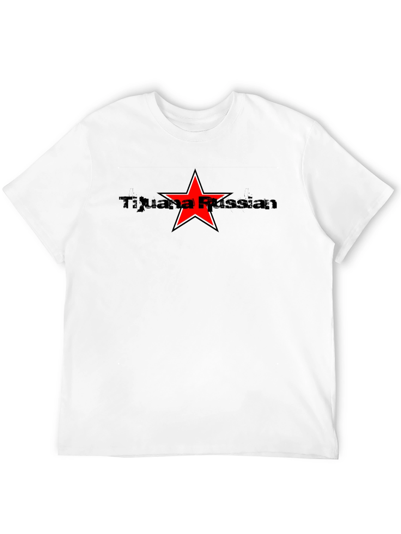 Tijuana Russian Star Graphic Black Tee