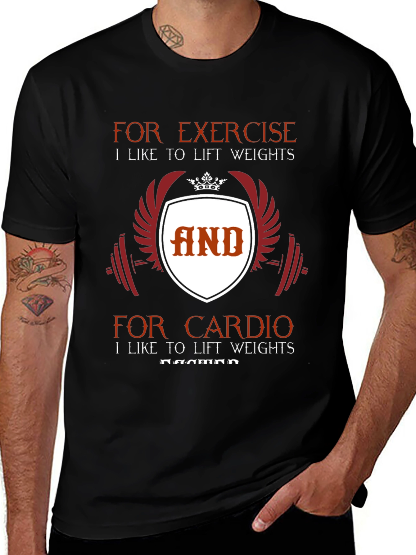 Funny Gym Workout Black T-Shirt - Lift Weights