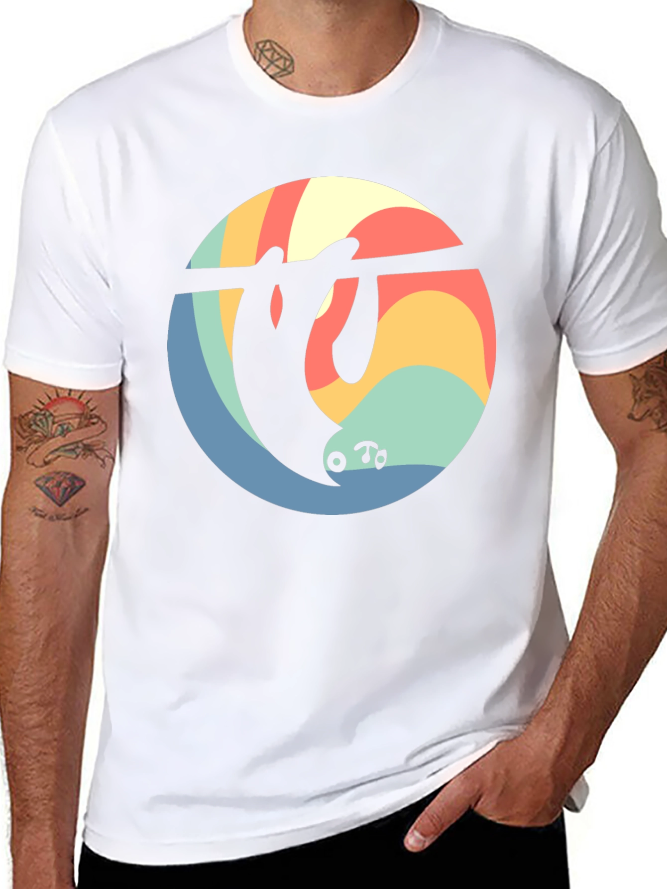Retro Sloth Graphic Tee - Comfort Fit