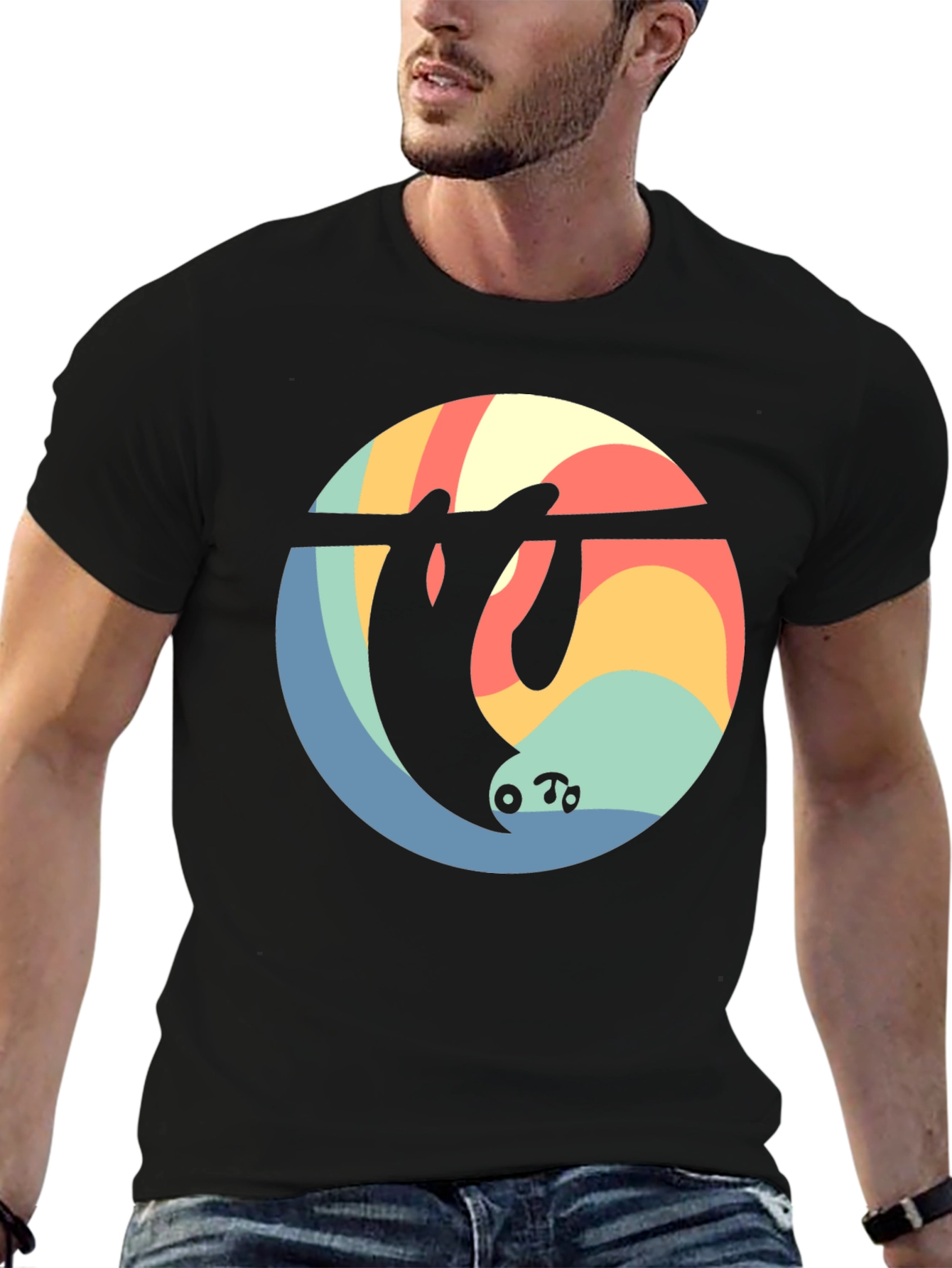 Retro Sloth Graphic Tee - Comfort Fit