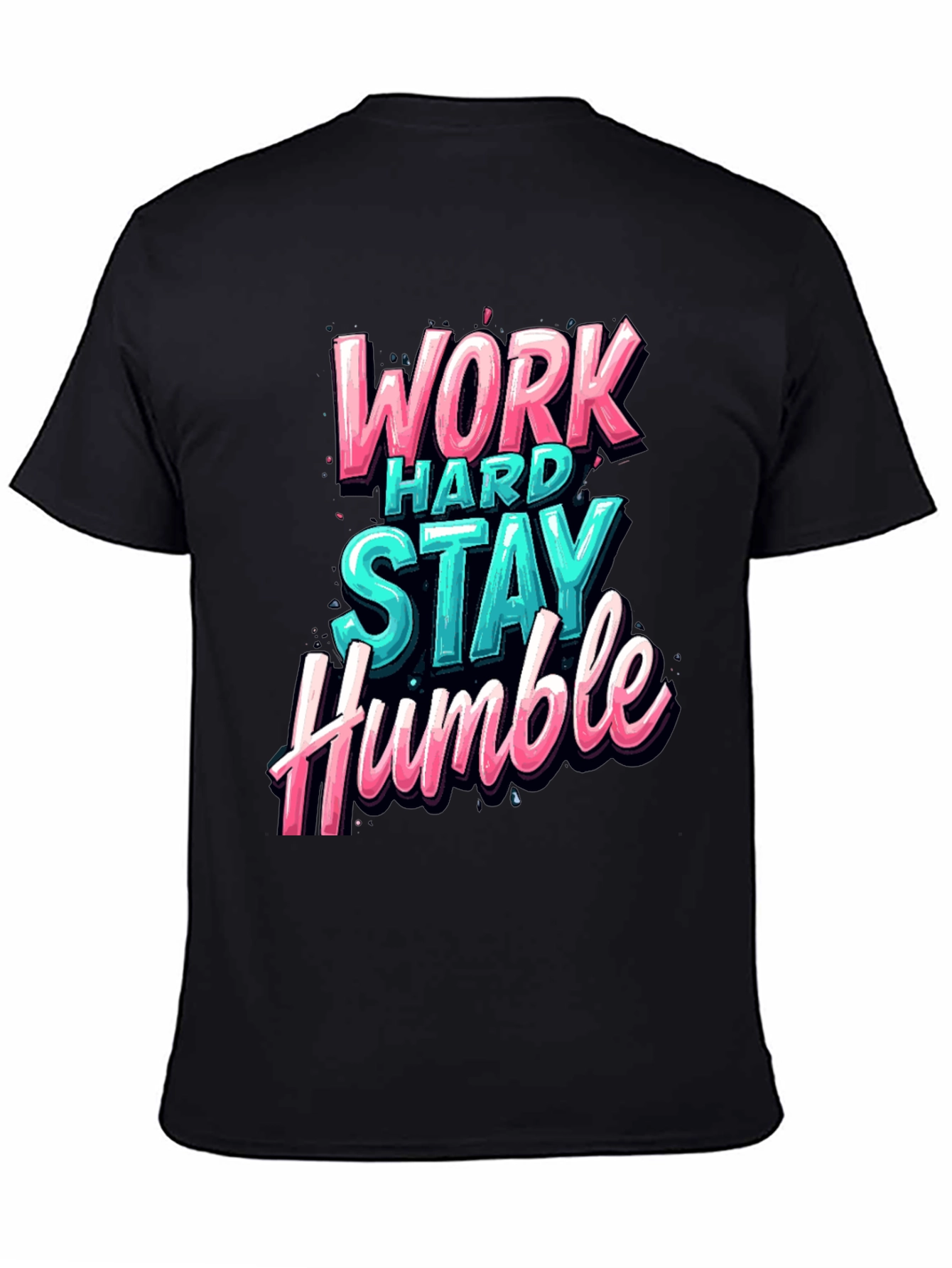 Work Hard Stay Humble Graphic Tee - Black