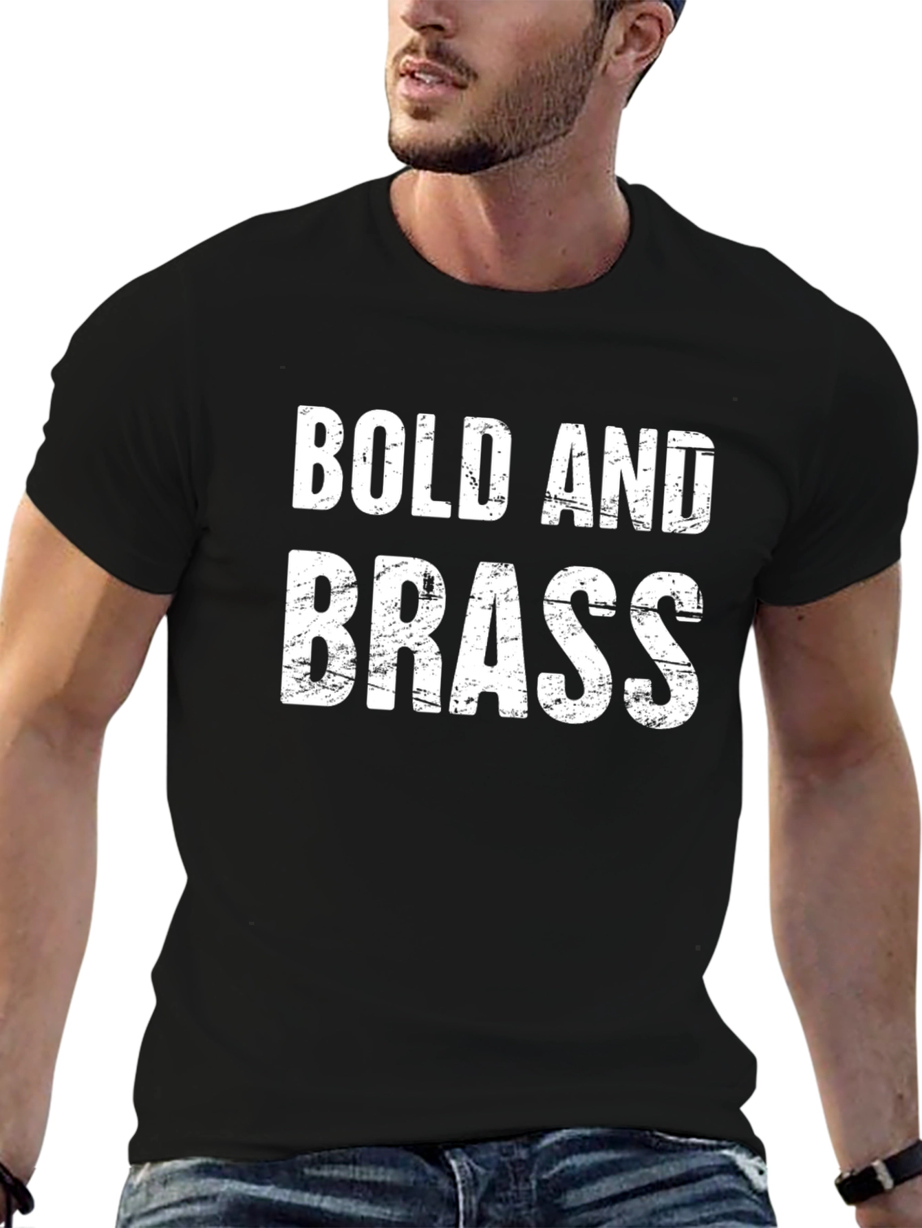 Bold and Brass Graphic Tee - Mens Black T-Shirt