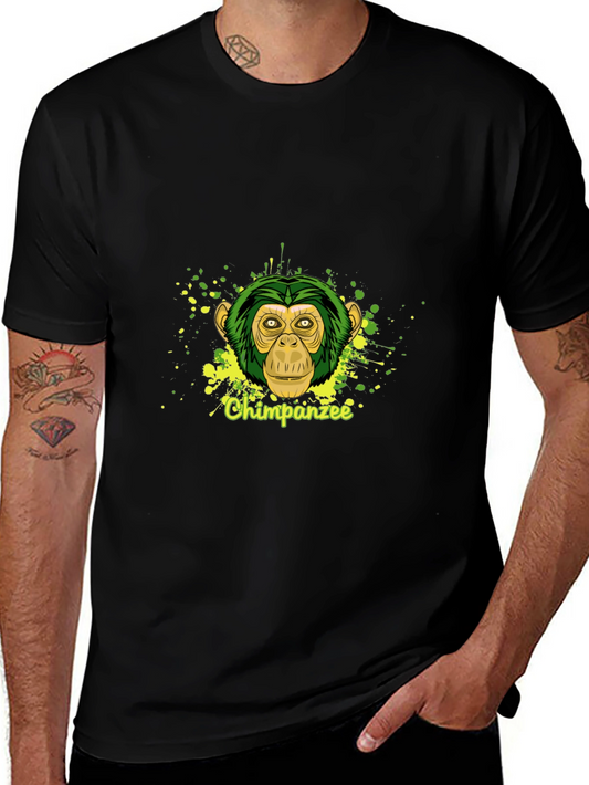 Chimpanzee Graphic Tee - Stylish Black T-Shirt