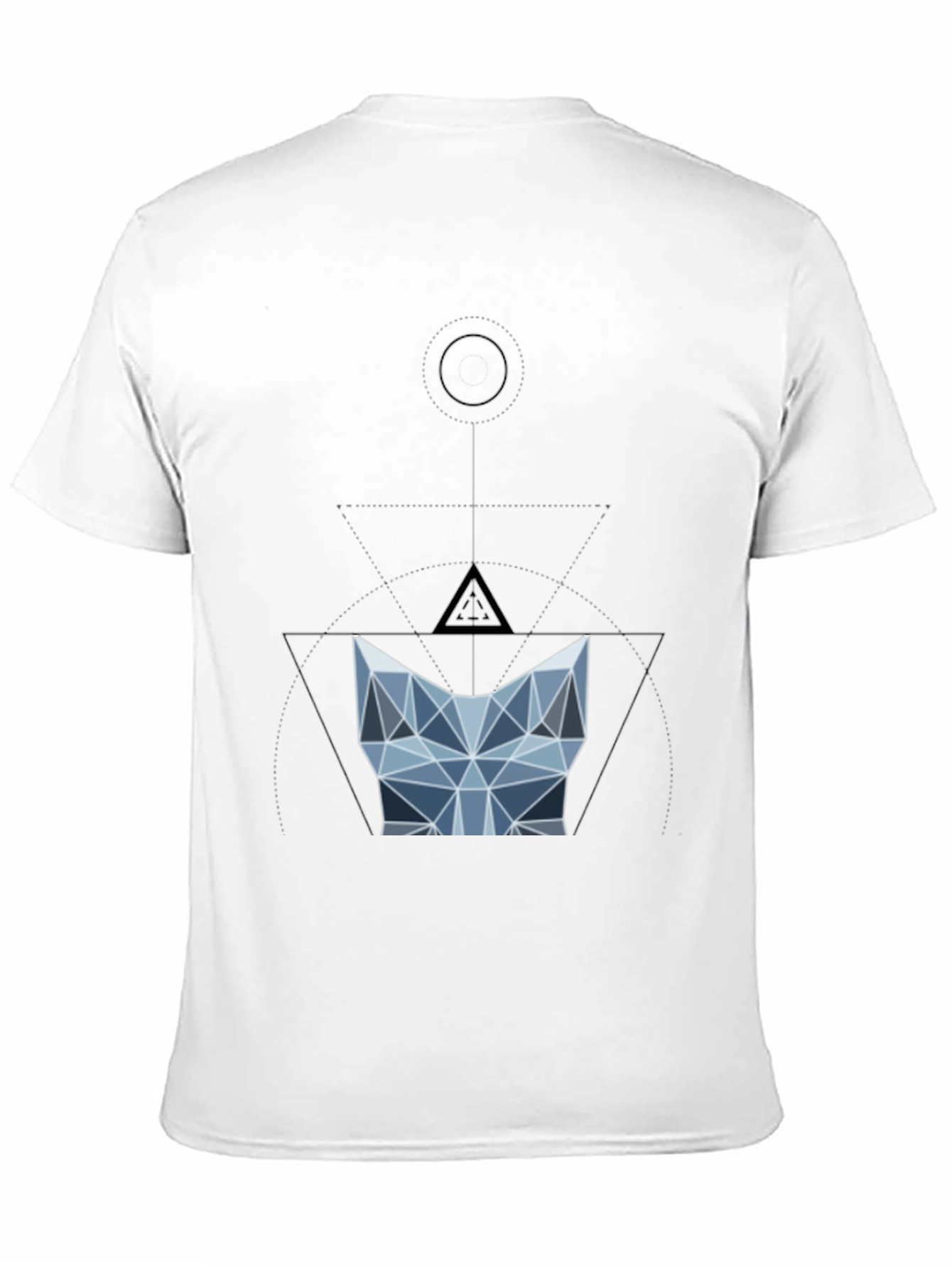 Geometric Cat Tee - Modern Design T-Shirt