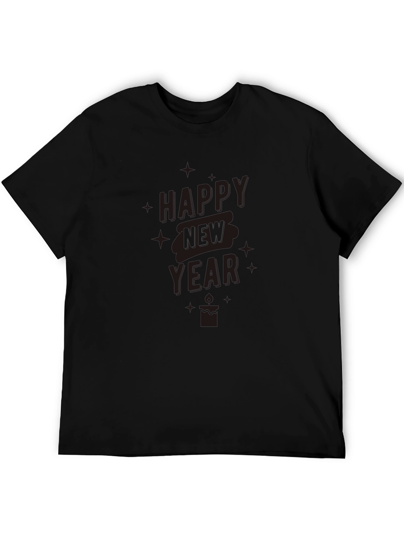 Happy New Year Black Graphic Tee