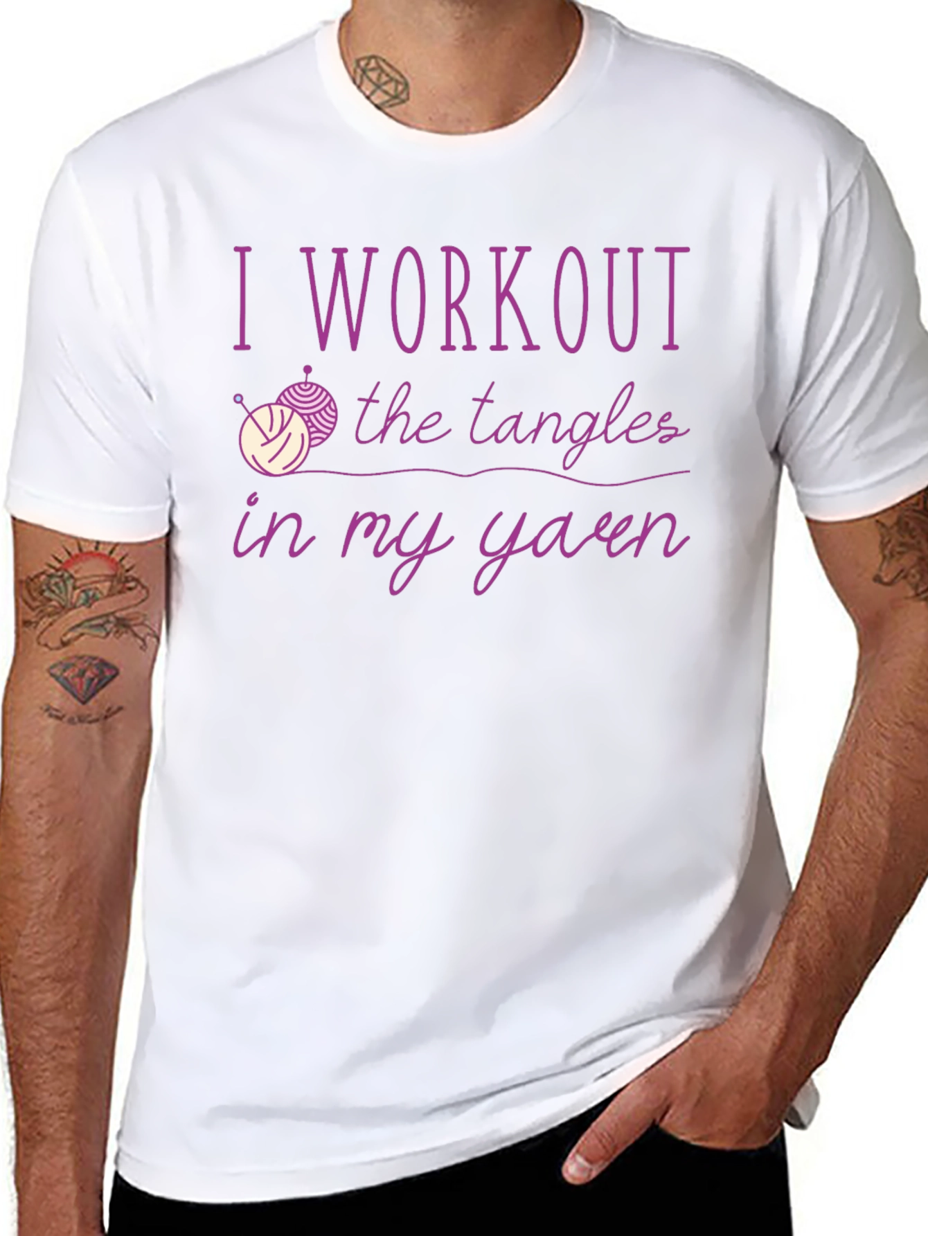 Yarn Workout T-Shirt Knitting Lover Tee