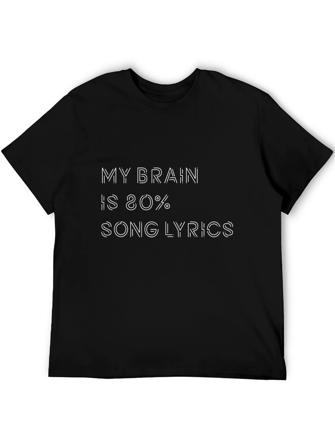 Song Lyrics Mind Black T-Shirt