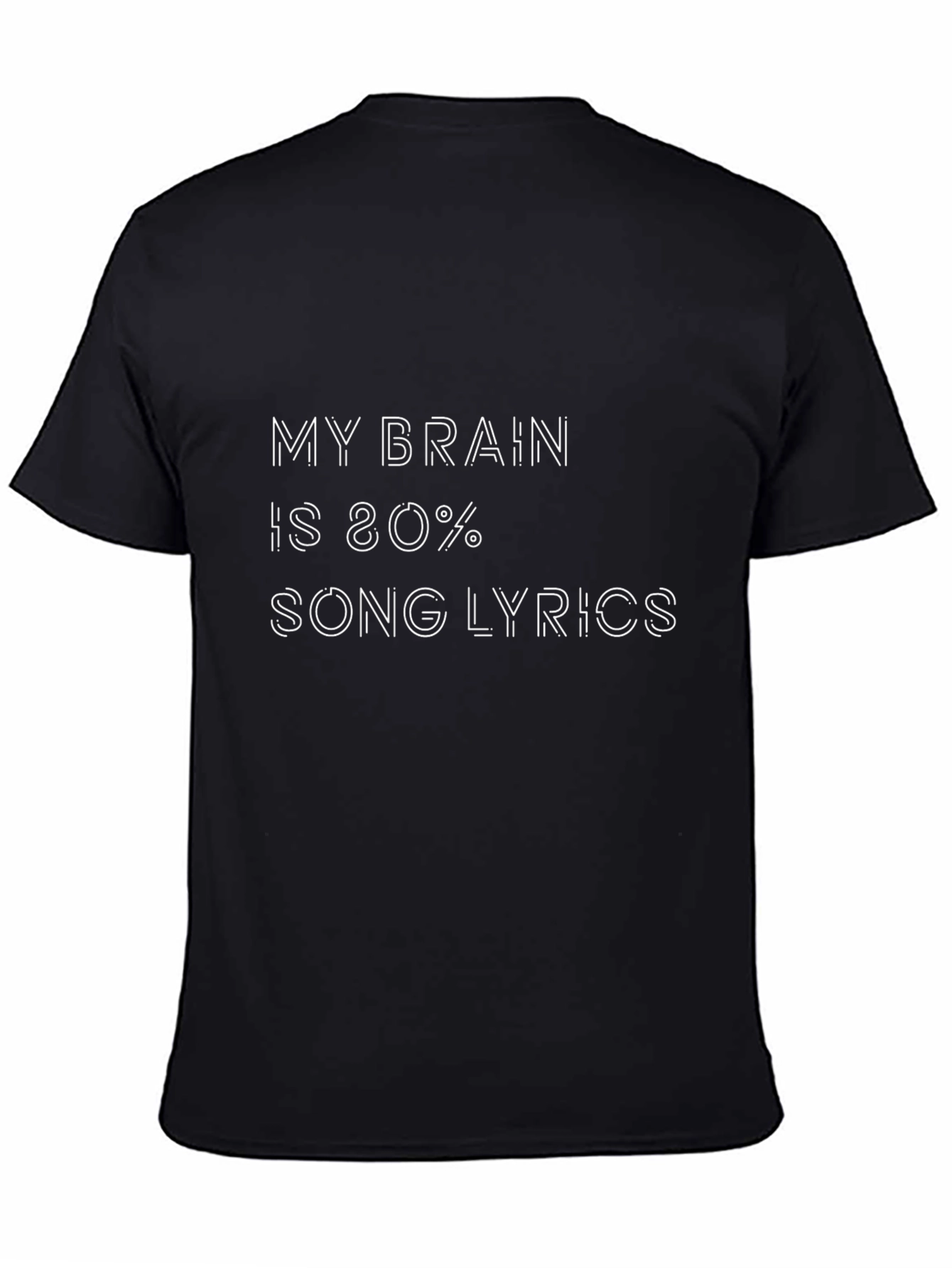 Song Lyrics Mind Black T-Shirt
