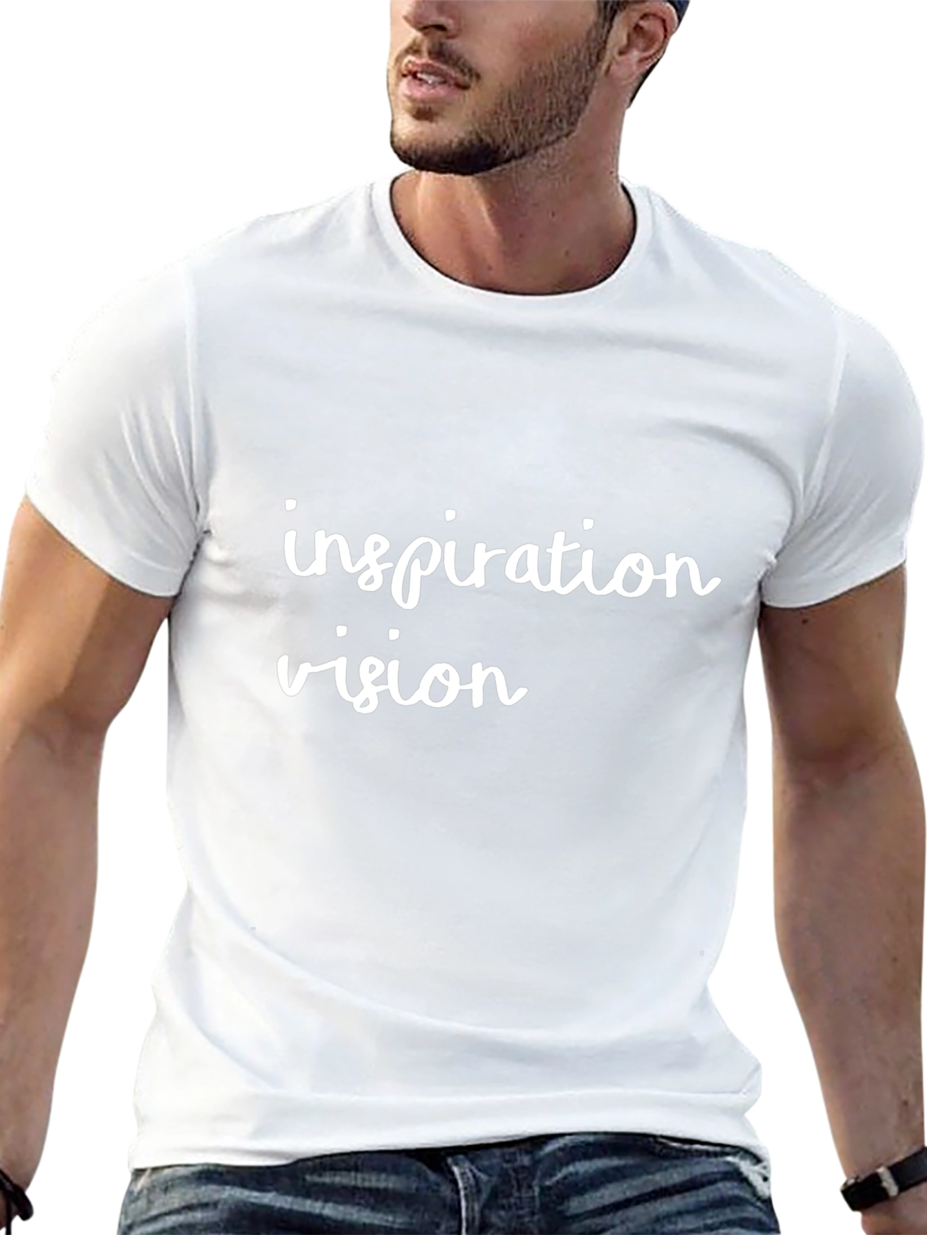 Inspiration Vision Black Tee - Stylish & Motivational