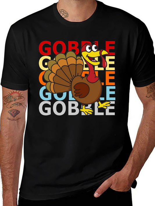 Gobble Turkey Graphic T-Shirt