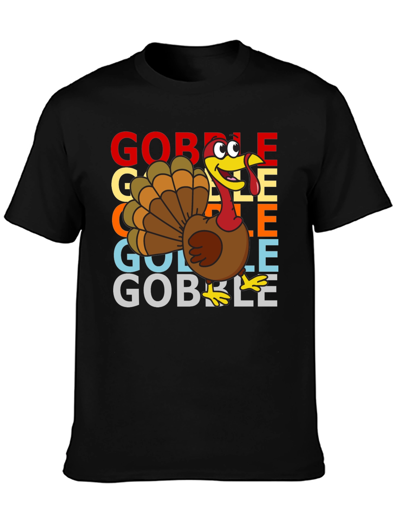 Gobble Turkey Graphic T-Shirt