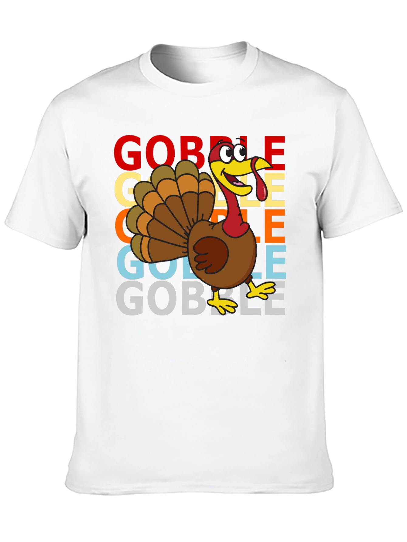 Gobble Turkey Graphic T-Shirt