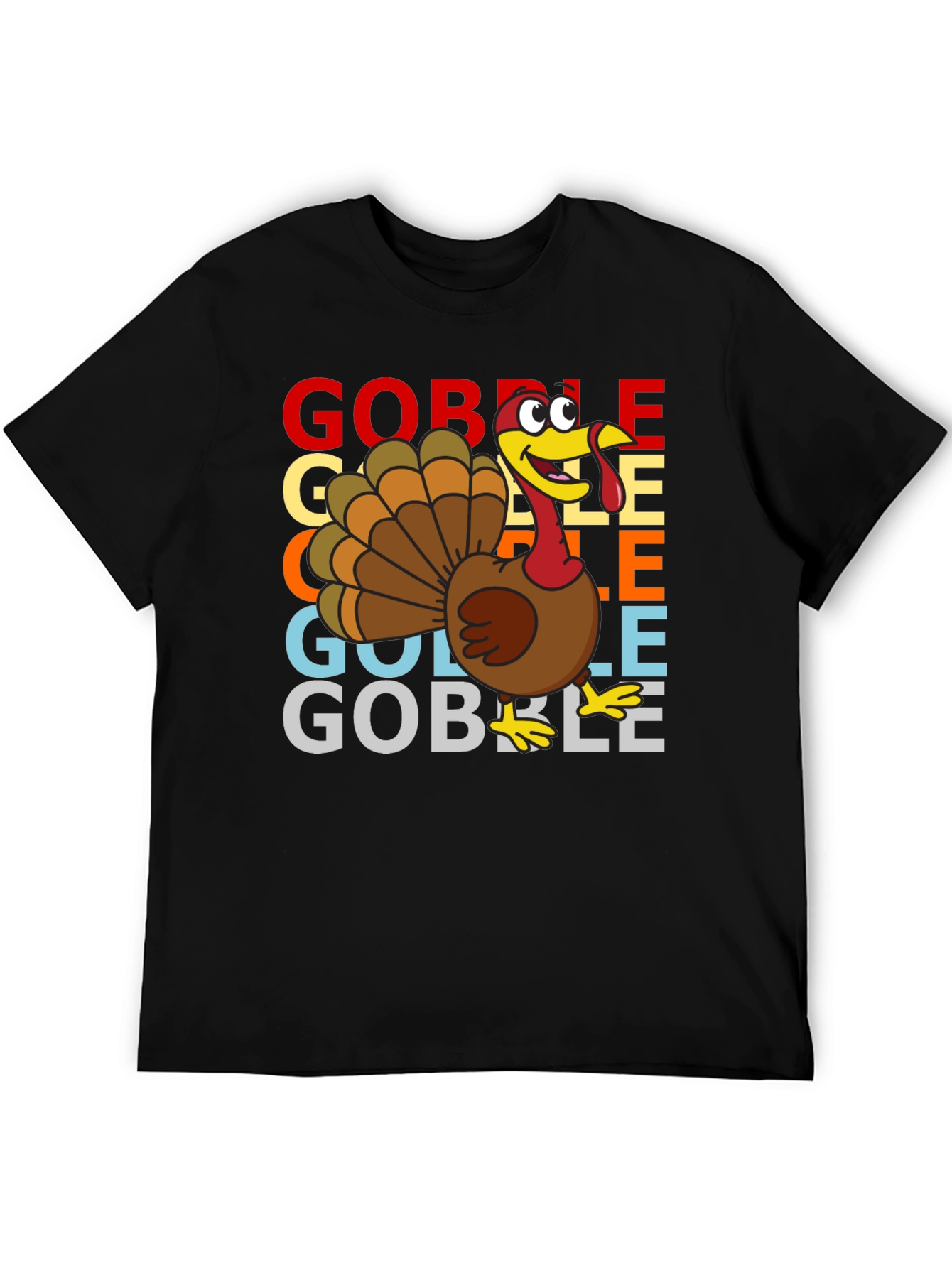 Gobble Turkey Graphic T-Shirt