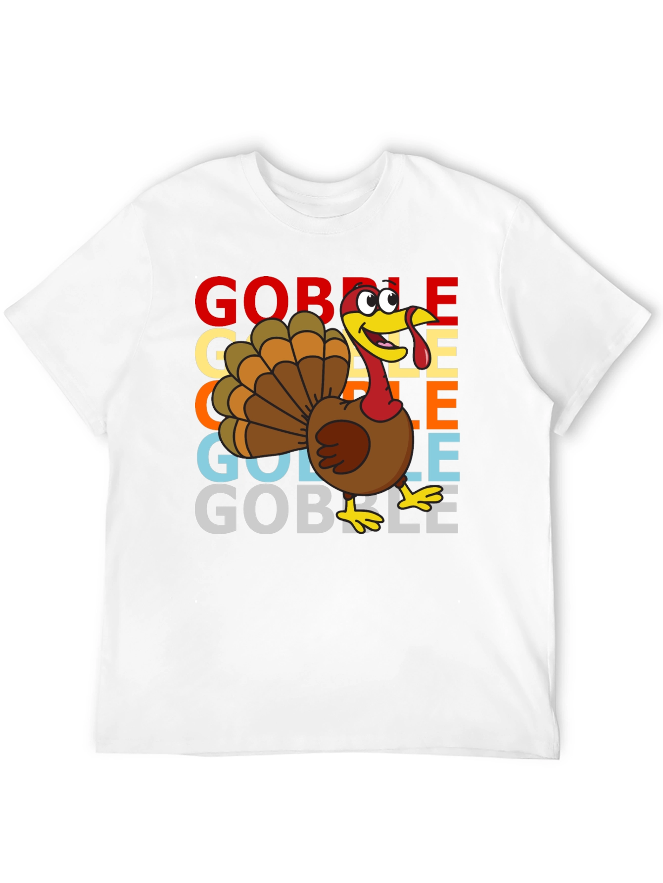 Gobble Turkey Graphic T-Shirt