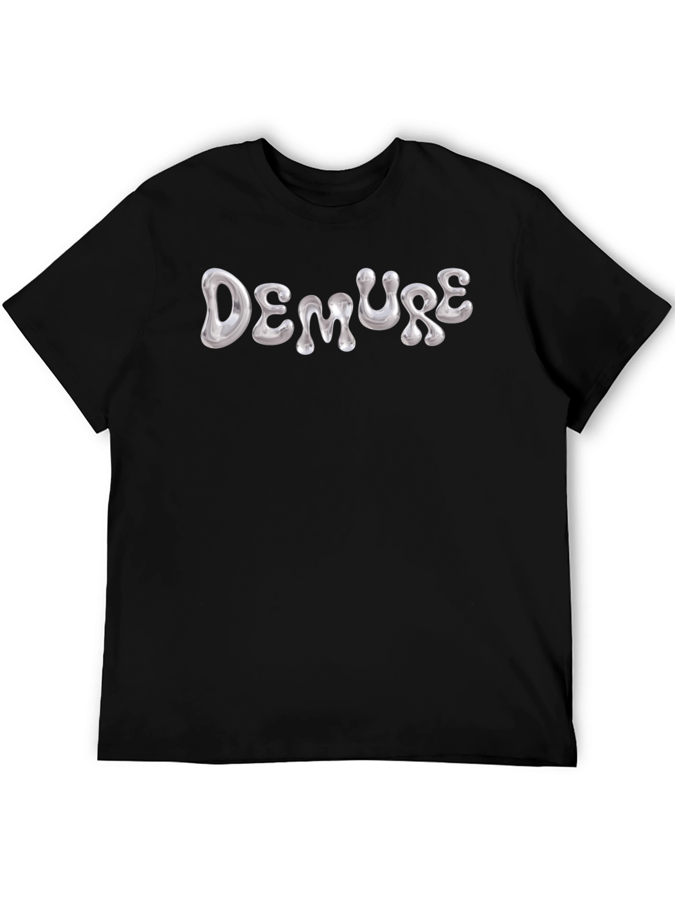 Demure Graphic T-Shirt - Stylish Black Tee