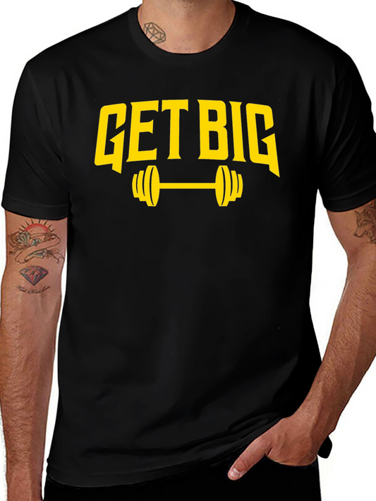 Get Big Weightlifting T-Shirt Gym Motivation