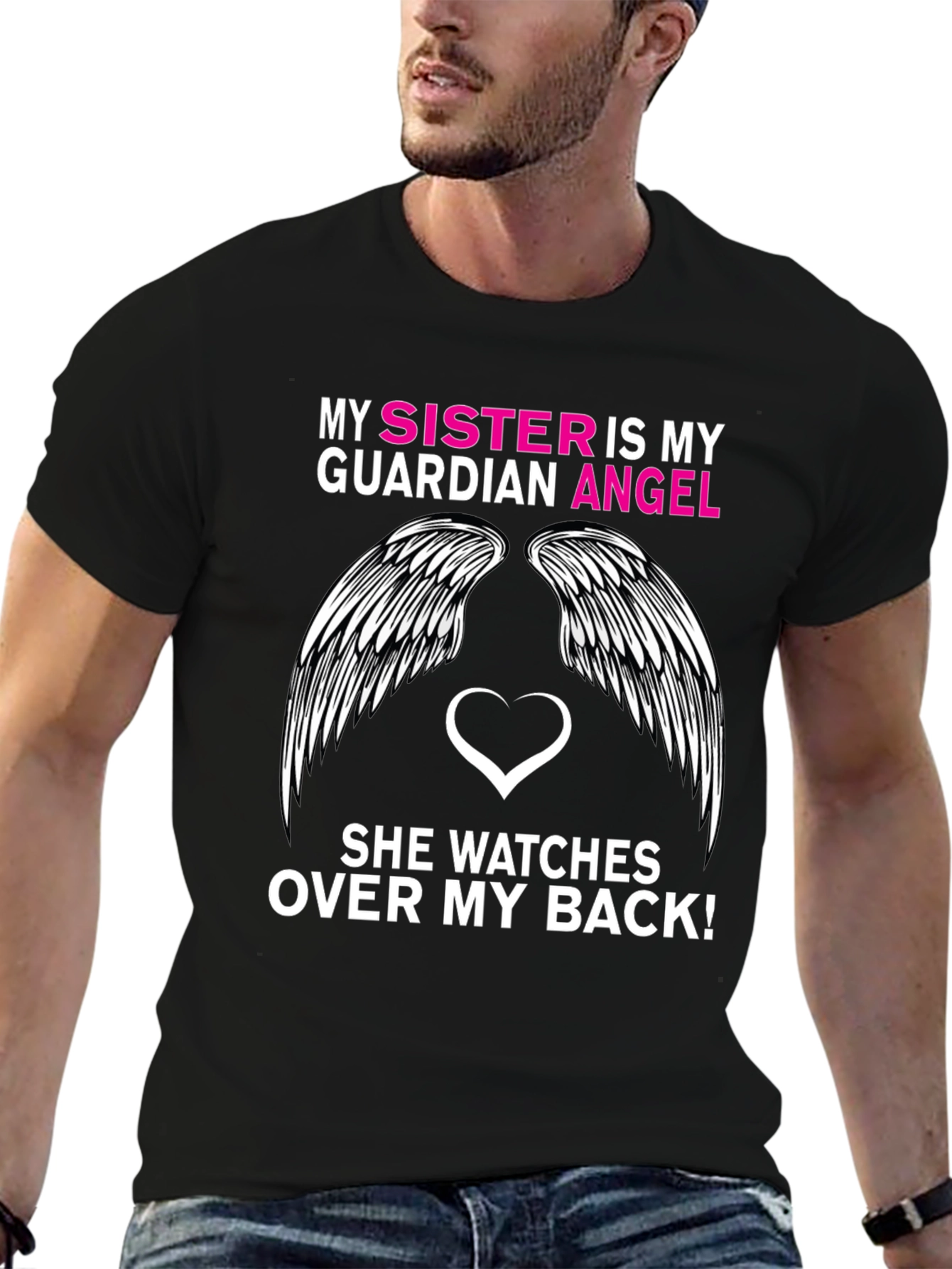 Sister Guardian Angel Graphic Tee