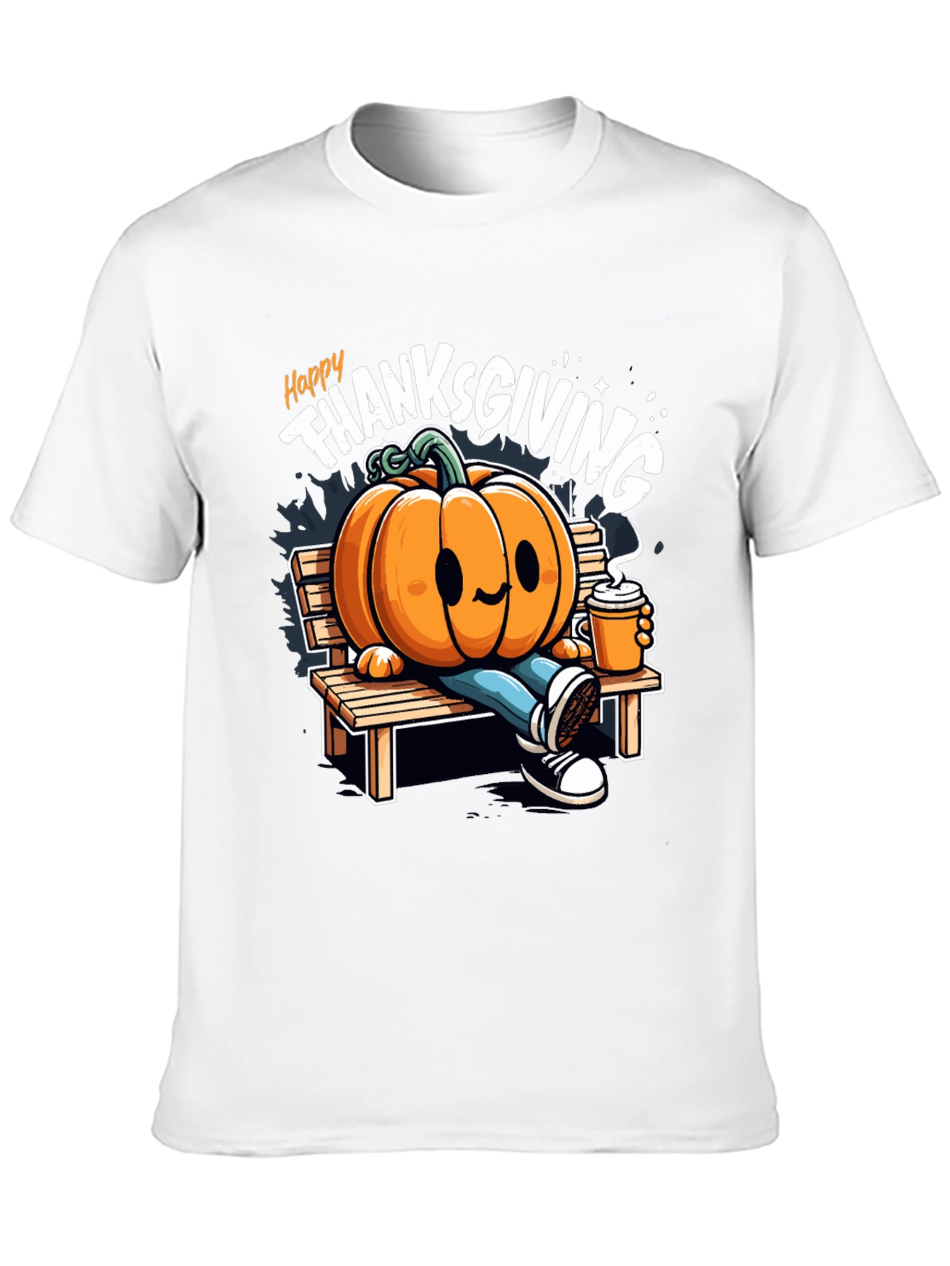Happy Thanksgiving Pumpkin Graphic Tee
