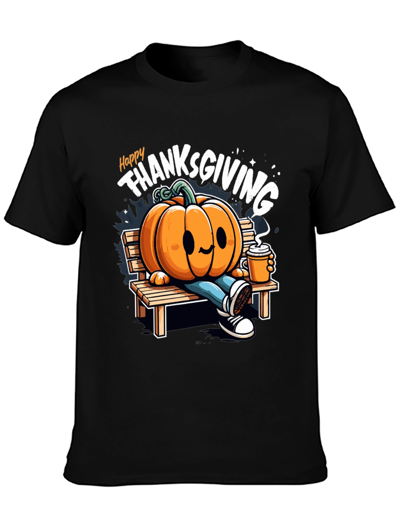 Happy Thanksgiving Pumpkin Graphic Tee