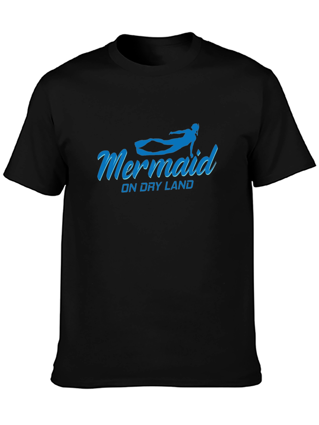 Mermaid On Dry Land Graphic Tee - Black