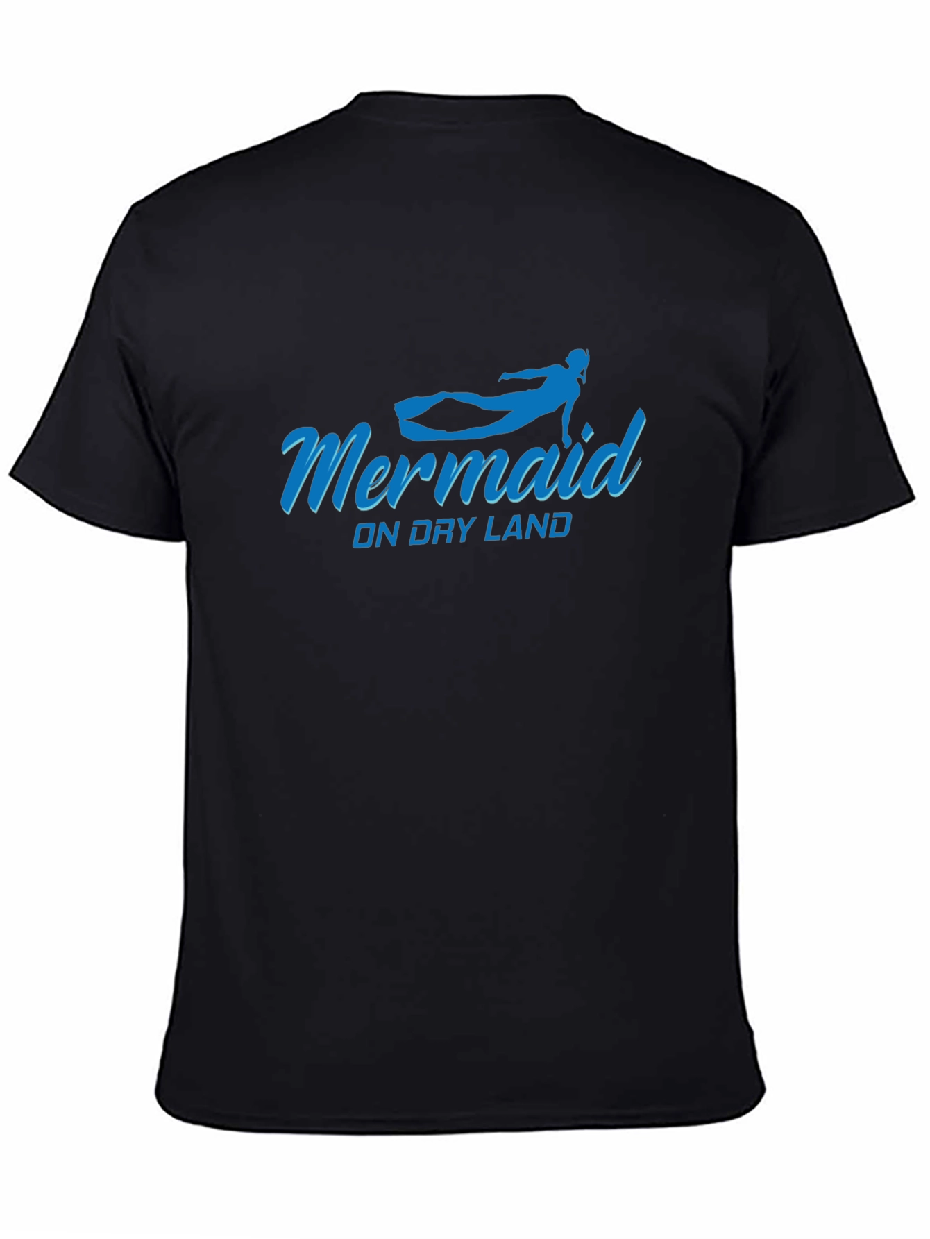 Mermaid On Dry Land Graphic Tee - Black