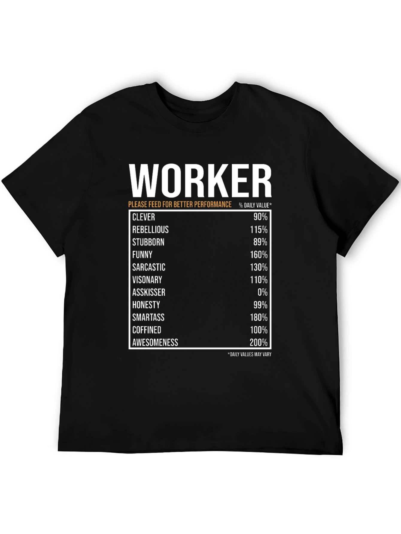 Funny Worker Daily Value T-Shirt