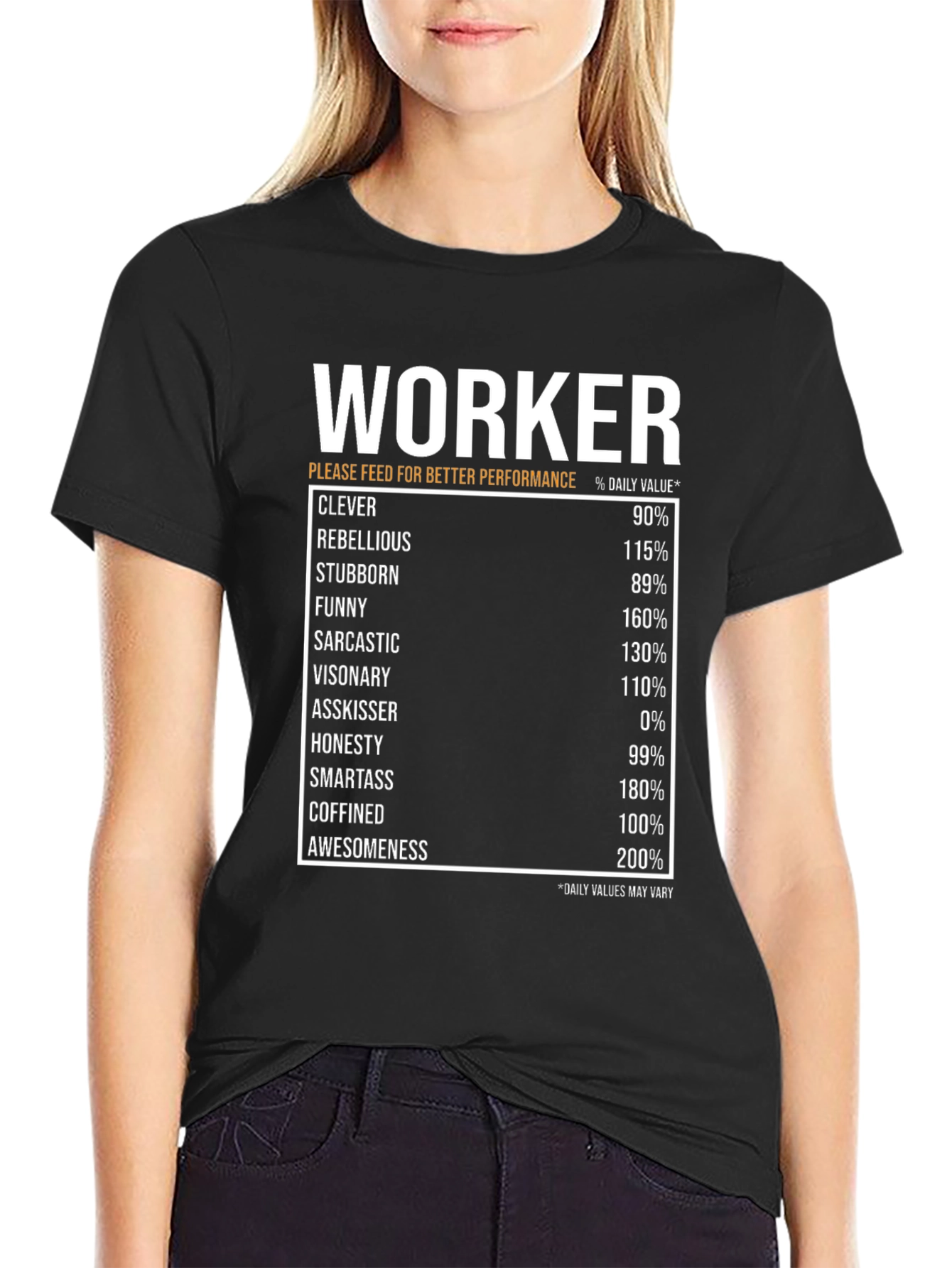 Funny Worker Daily Value T-Shirt