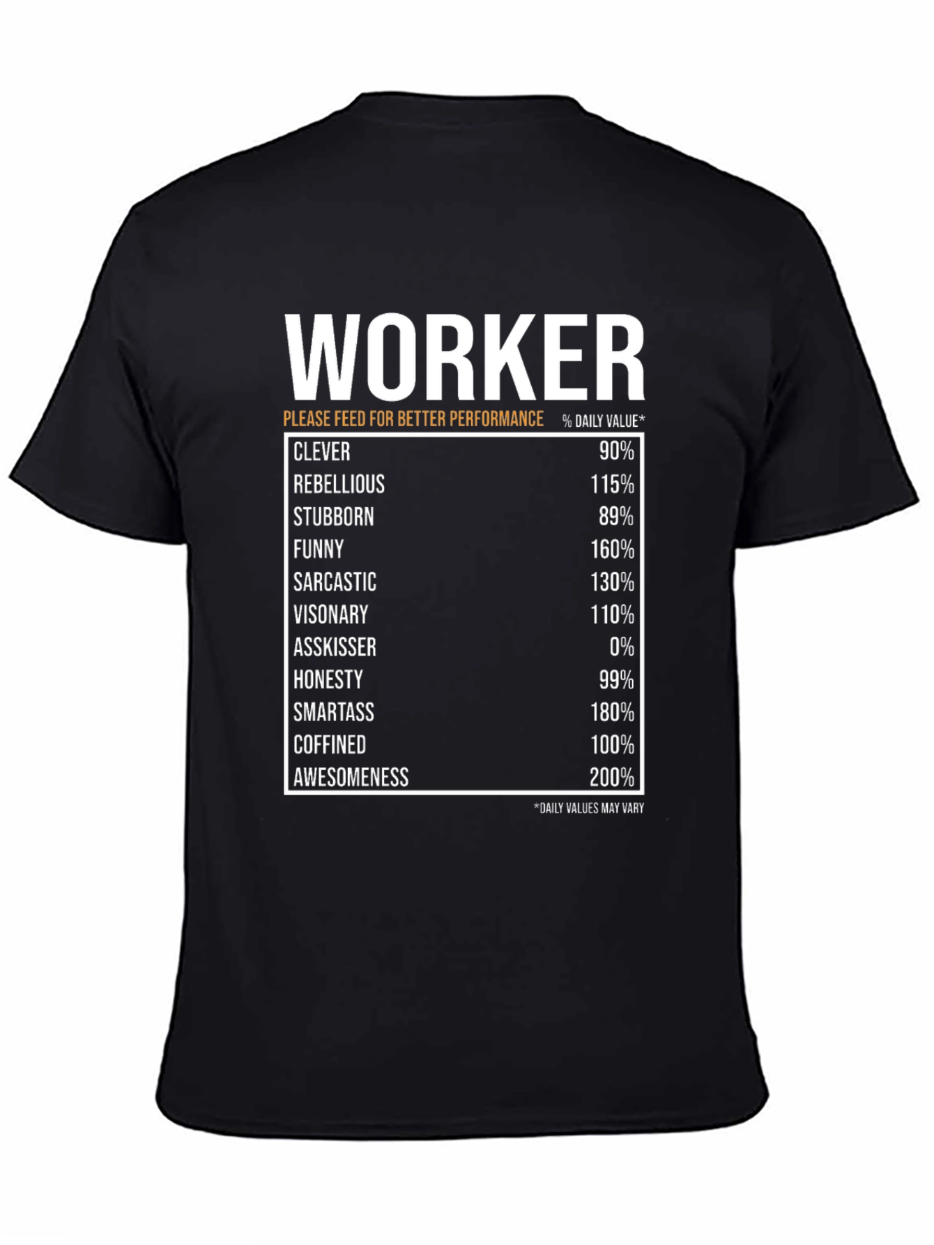 Funny Worker Daily Value T-Shirt