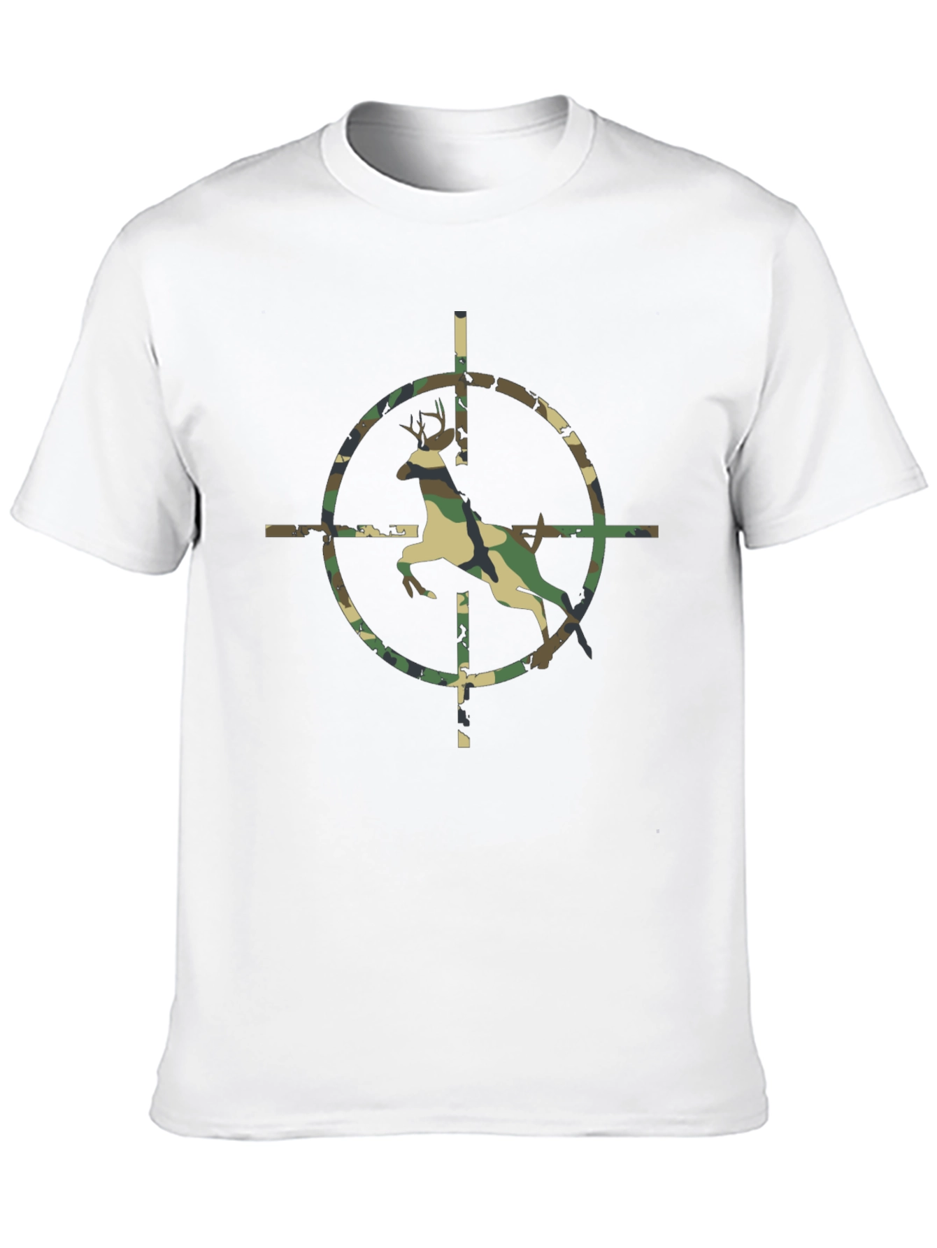 Camouflage Deer Target Black T-Shirt