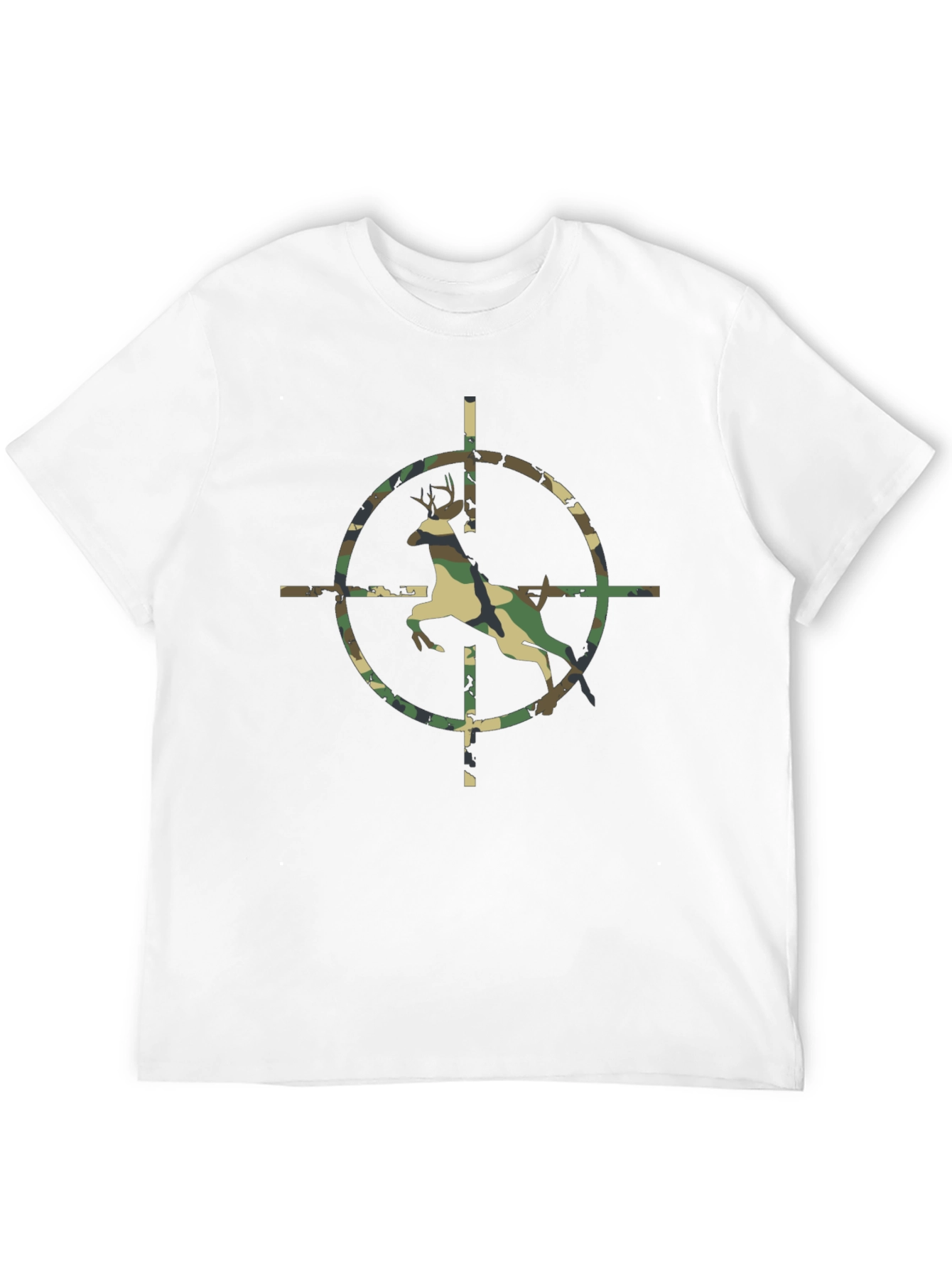 Camouflage Deer Target Black T-Shirt