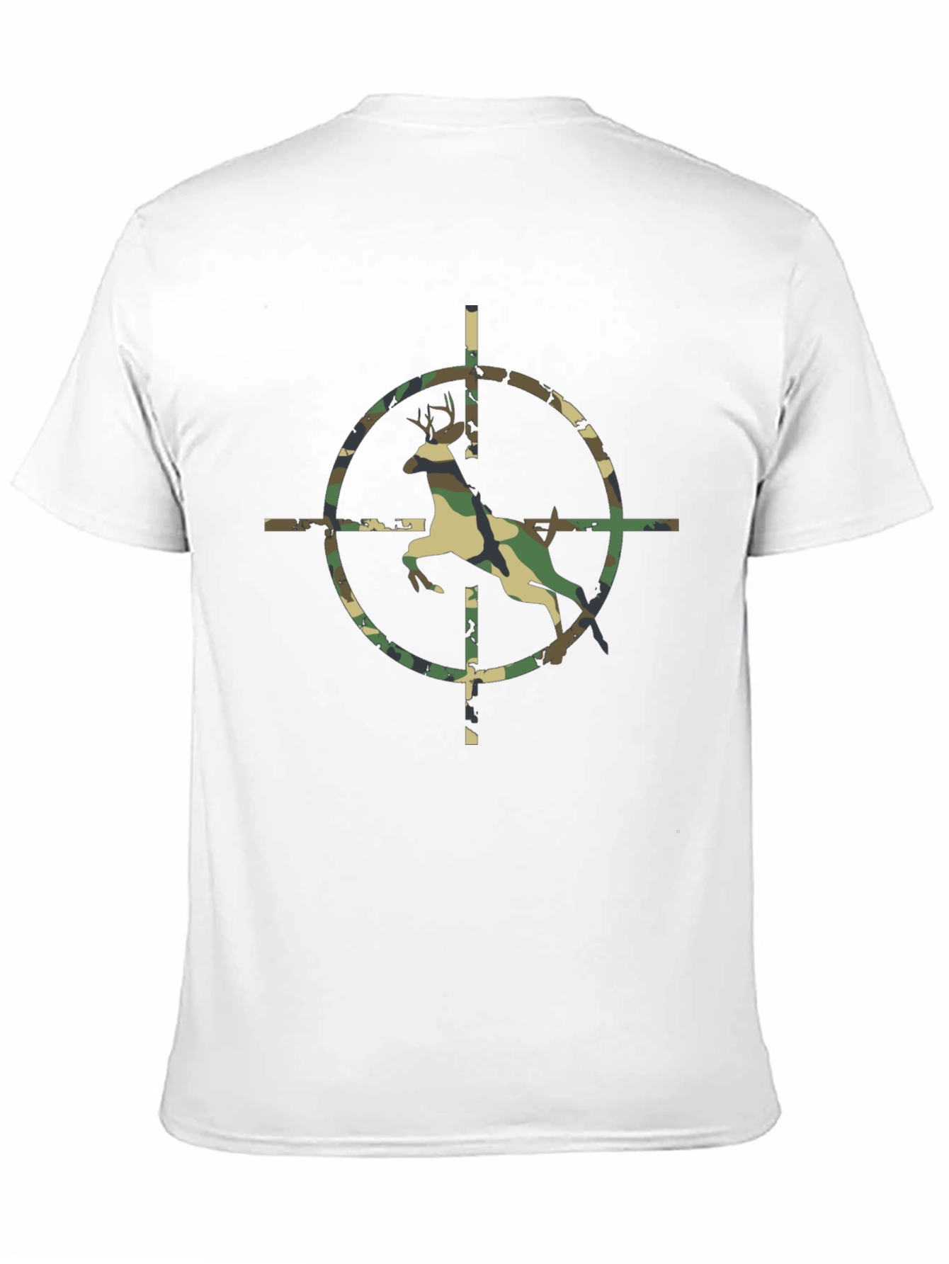 Camouflage Deer Target Black T-Shirt