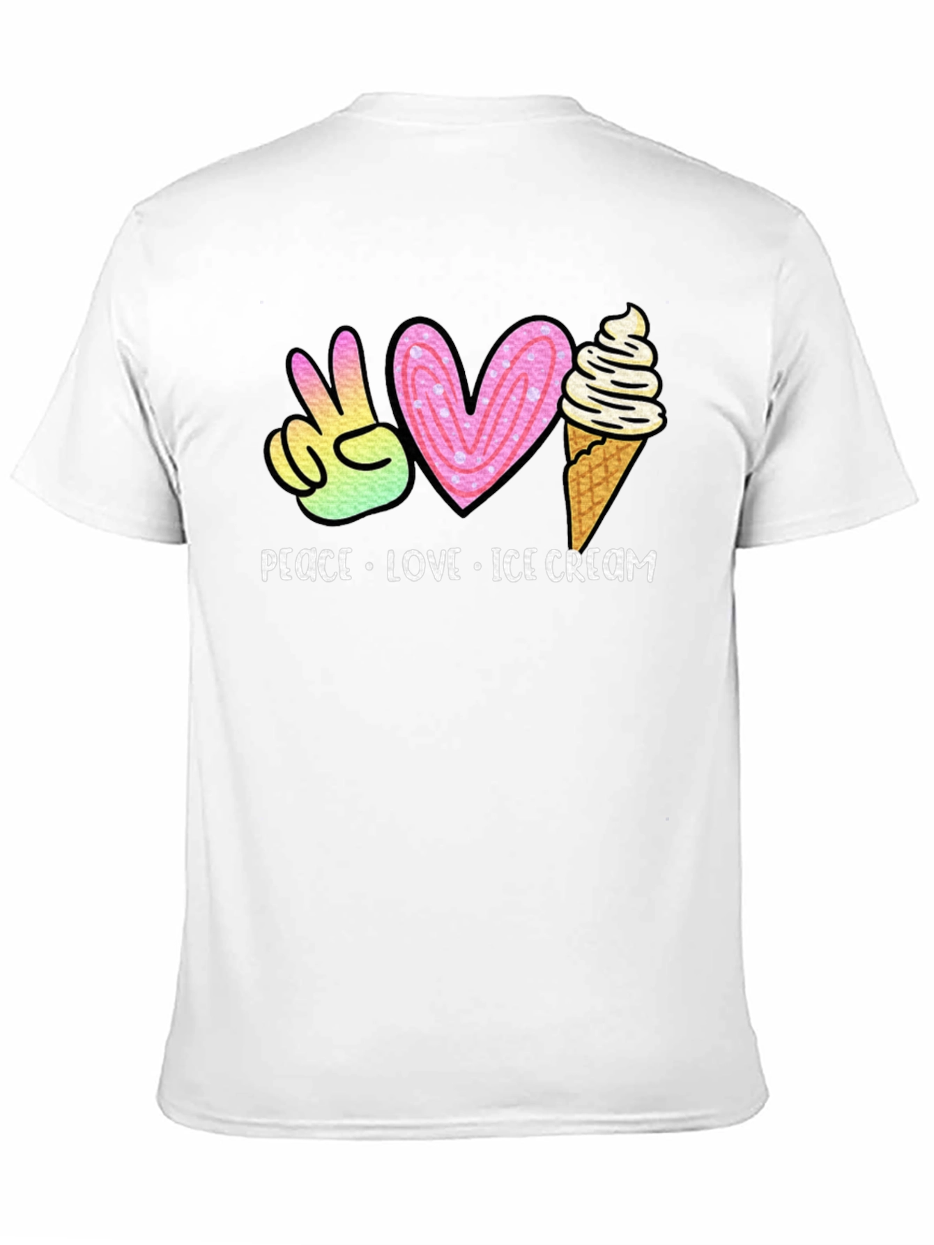 Peace Love Ice Cream Graphic T-Shirt